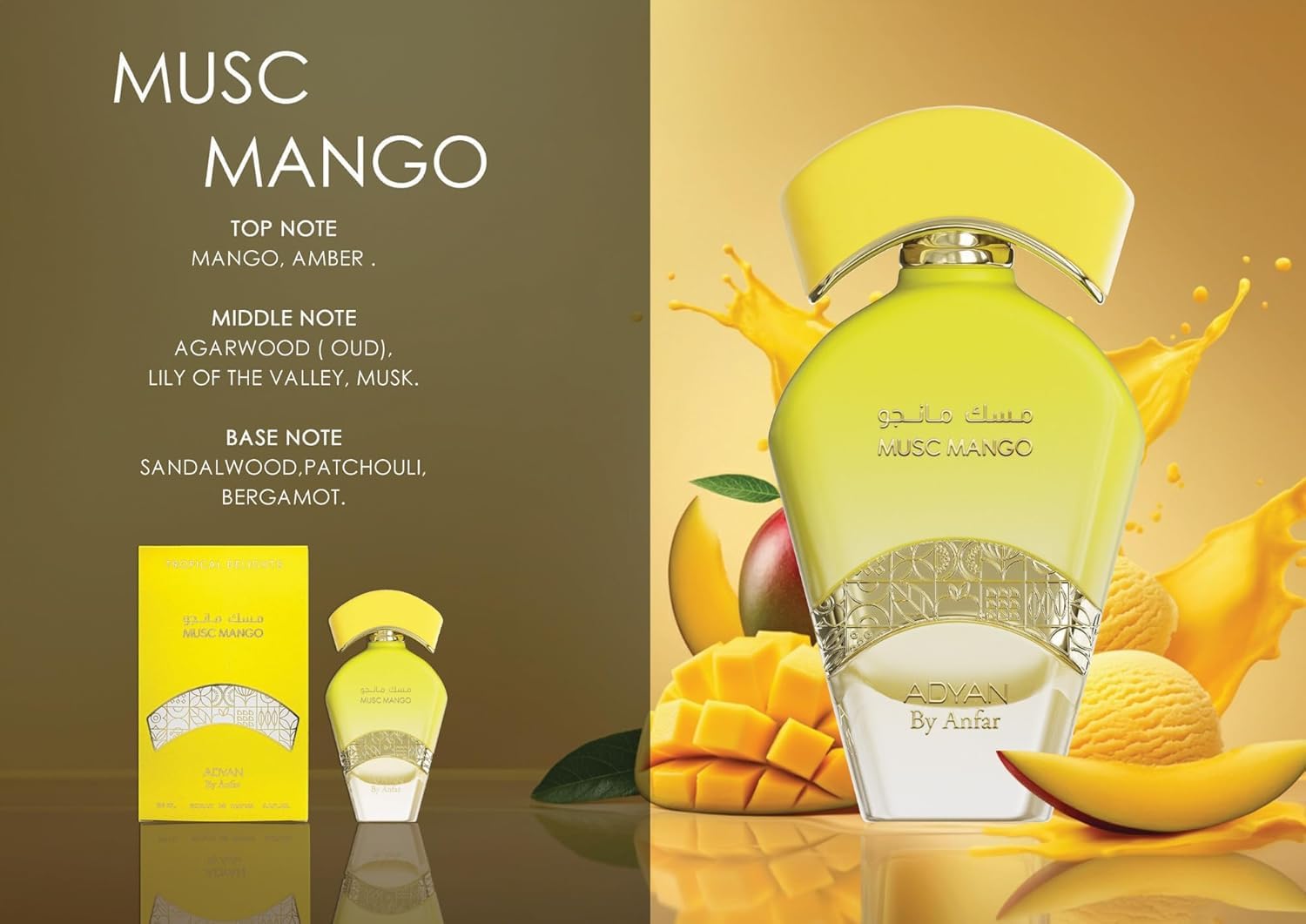Foto 4 pulgar | Perfume Adyan Music Mango Extract Of Parfum 100ml Tropical - Venta Internacional.