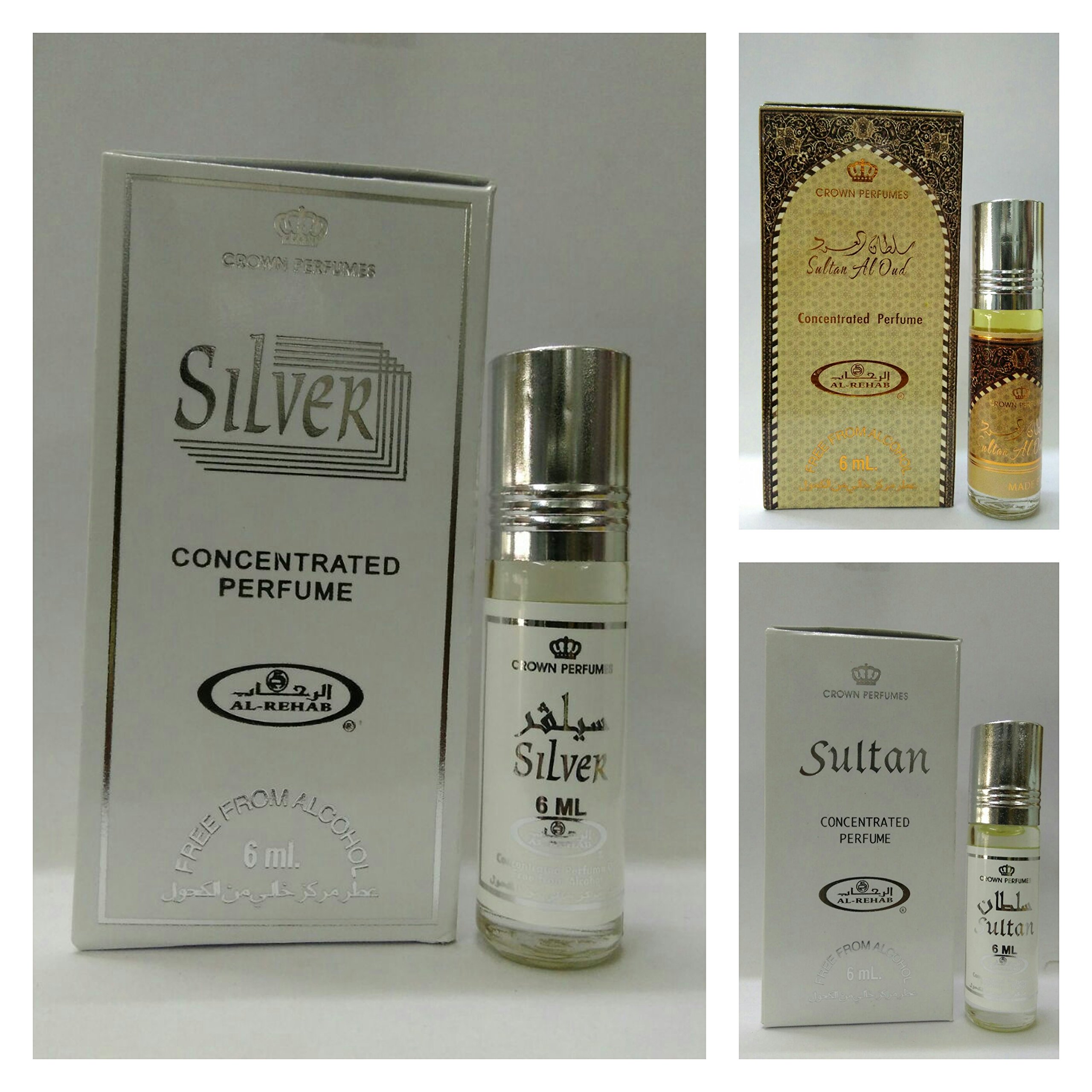 Set De Perfumes Ambrosial Fragrances Of Heaven Al Rehab 3x6ml - Venta Internacional.