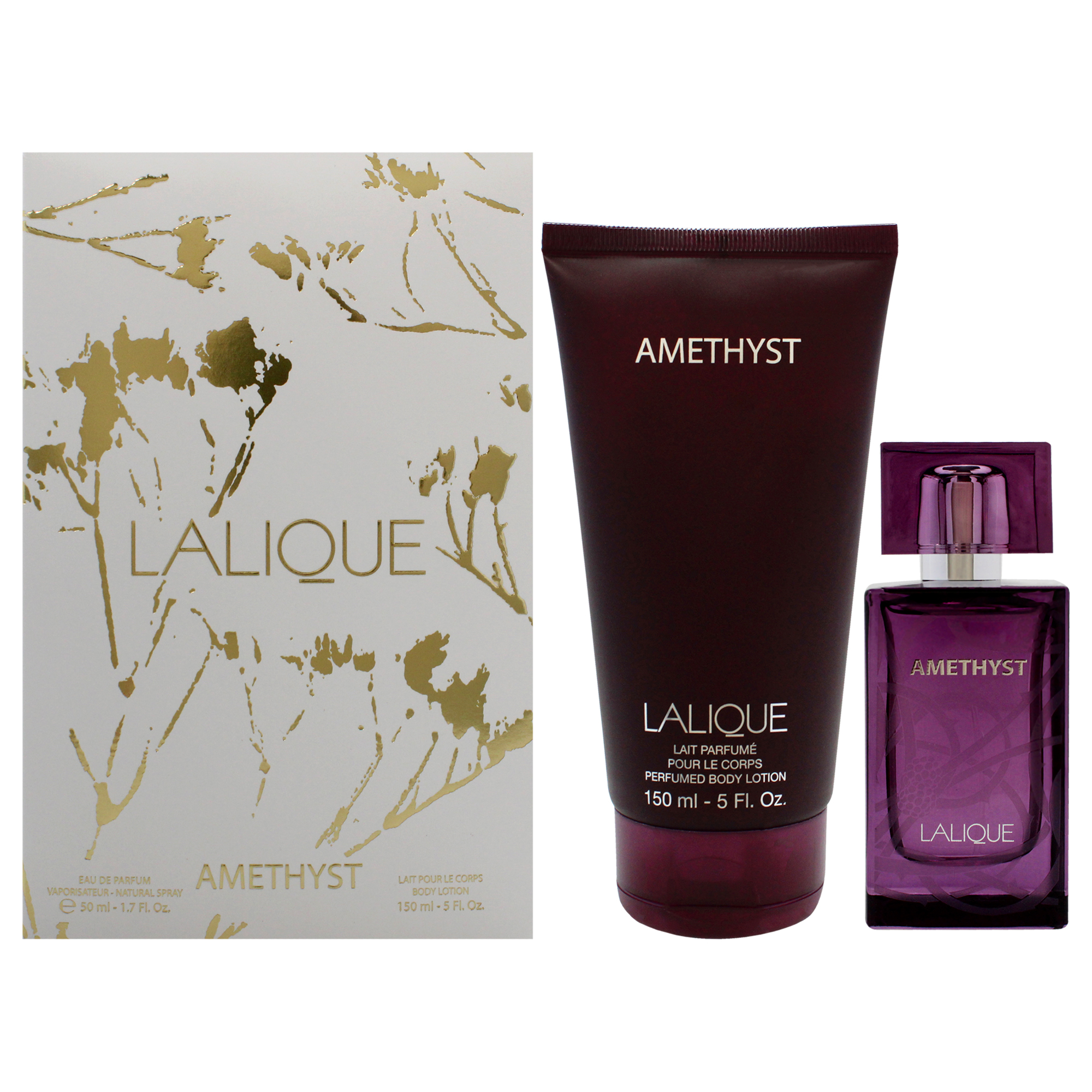 Set De Regalo Perfume Lalique Amethyst, 50 Ml, Eau De Parfum, 2 Piezas - Venta Internacional.