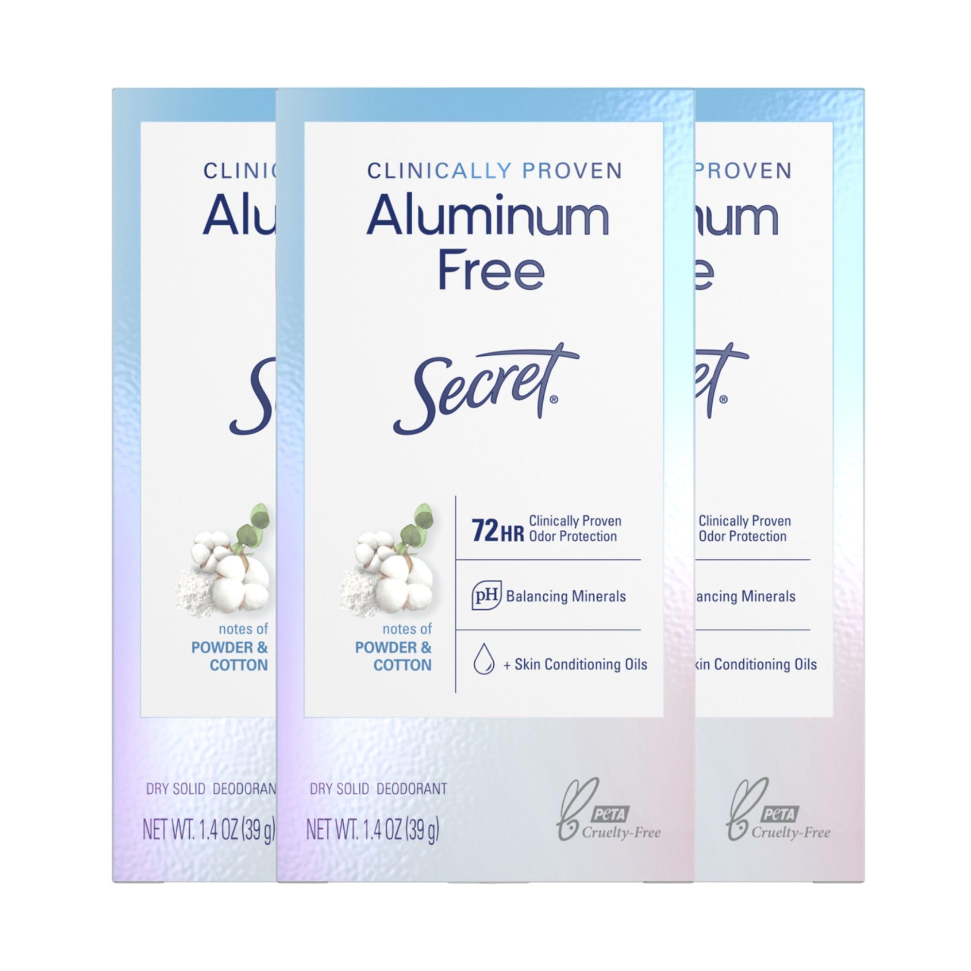 Foto 2 pulgar | Desodorante Secreto Clínicamente Probado, Sin Aluminio, 40 Ml X3 - Venta Internacional.