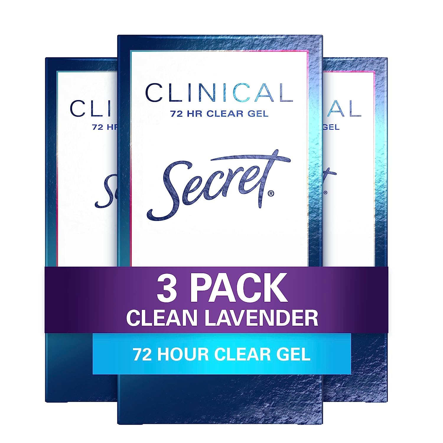 Foto 2 pulgar | Desodorante Antitranspirante Secret Clinical Strength en Gel Transparente 3 Piezas - Venta Internacional