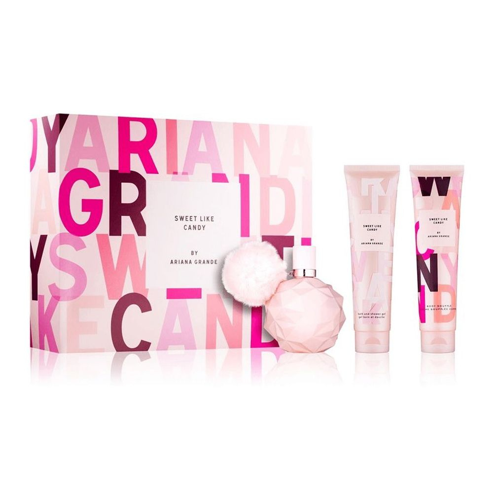 Set de Perfume Ariana Grande Sweet Like Candy Edp 100 ml 3 Piezas - Venta Internacional