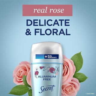 Foto 3 | Desodorante Secret Sin Aluminio, Sin Aroma A Rosas, 70 Ml, Para Mujer, X3 - Venta Internacional.