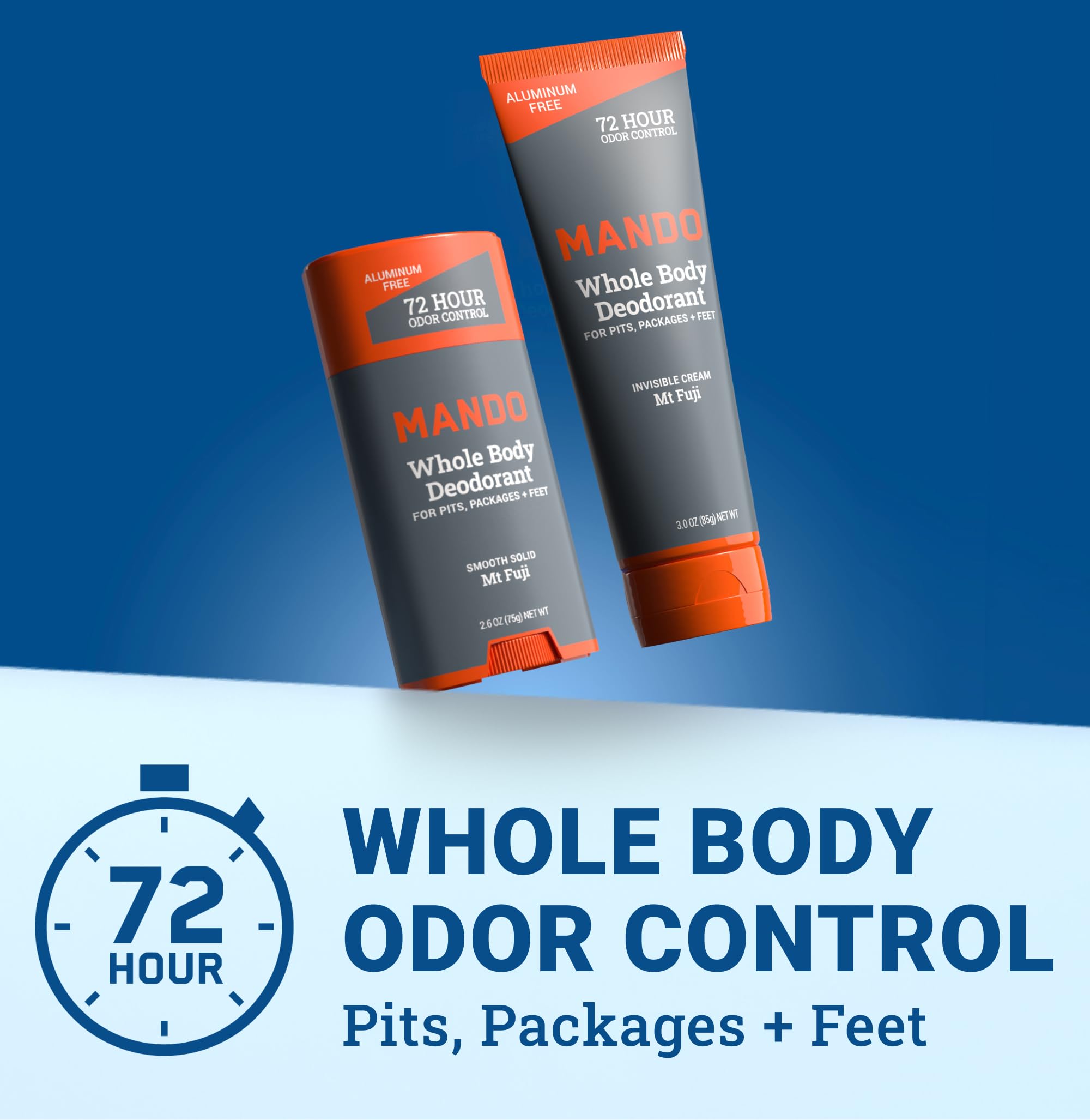 Foto 4 pulgar | Desodorante Mando, Crema Invisible Para Todo El Cuerpo, Tubo De 90 Ml Y Barra Sólida De 75 G - Venta Internacional.