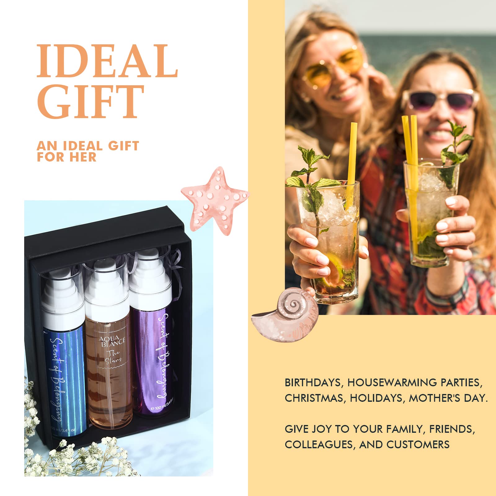 Foto 6 pulgar | Set De Regalo Body Spray Aqua Blance Fragance Fragance Para Mujer, 300 Ml X 3 - Venta Internacional.