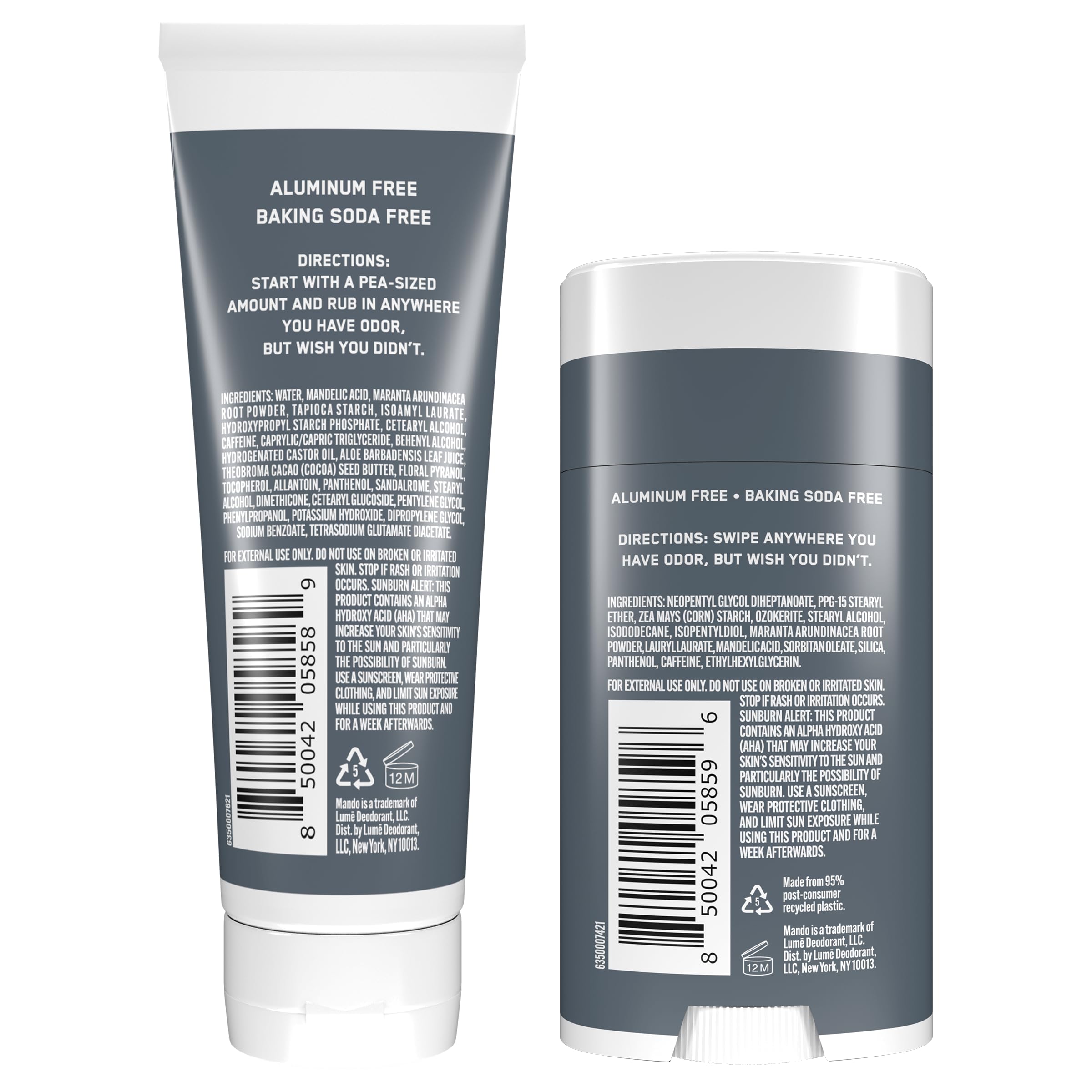 Foto 3 pulgar | Desodorante Mando, Crema Invisible Para Todo El Cuerpo, Tubo De 90 Ml Y Barra De 75 G - Venta Internacional.