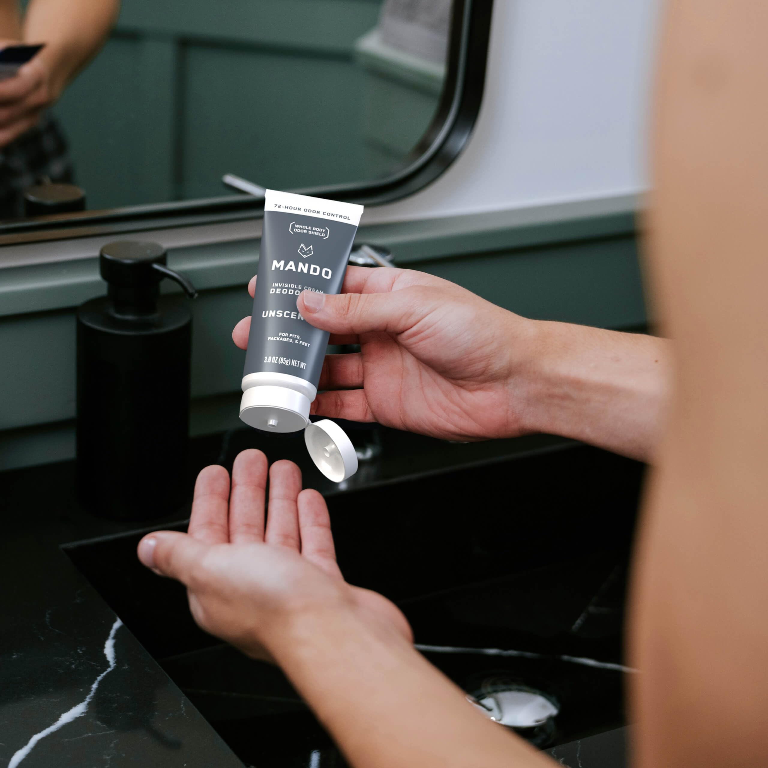 Foto 4 | Desodorante Mando, Crema Invisible Para Todo El Cuerpo, Tubo De 90 Ml Y Barra De 75 G - Venta Internacional.