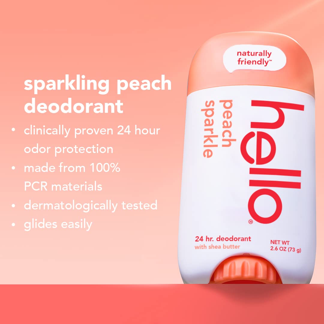 Foto 5 pulgar | Desodorante Hello Peach, Sin Aluminio, 76 Ml, Para Mujeres Y Hombres, Paquete De 2 - Venta Internacional.