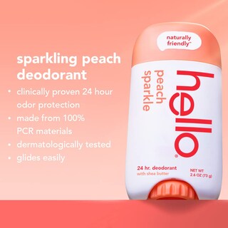 Foto 4 | Desodorante Hello Peach, Sin Aluminio, 76 Ml, Para Mujeres Y Hombres, Paquete De 2 - Venta Internacional.