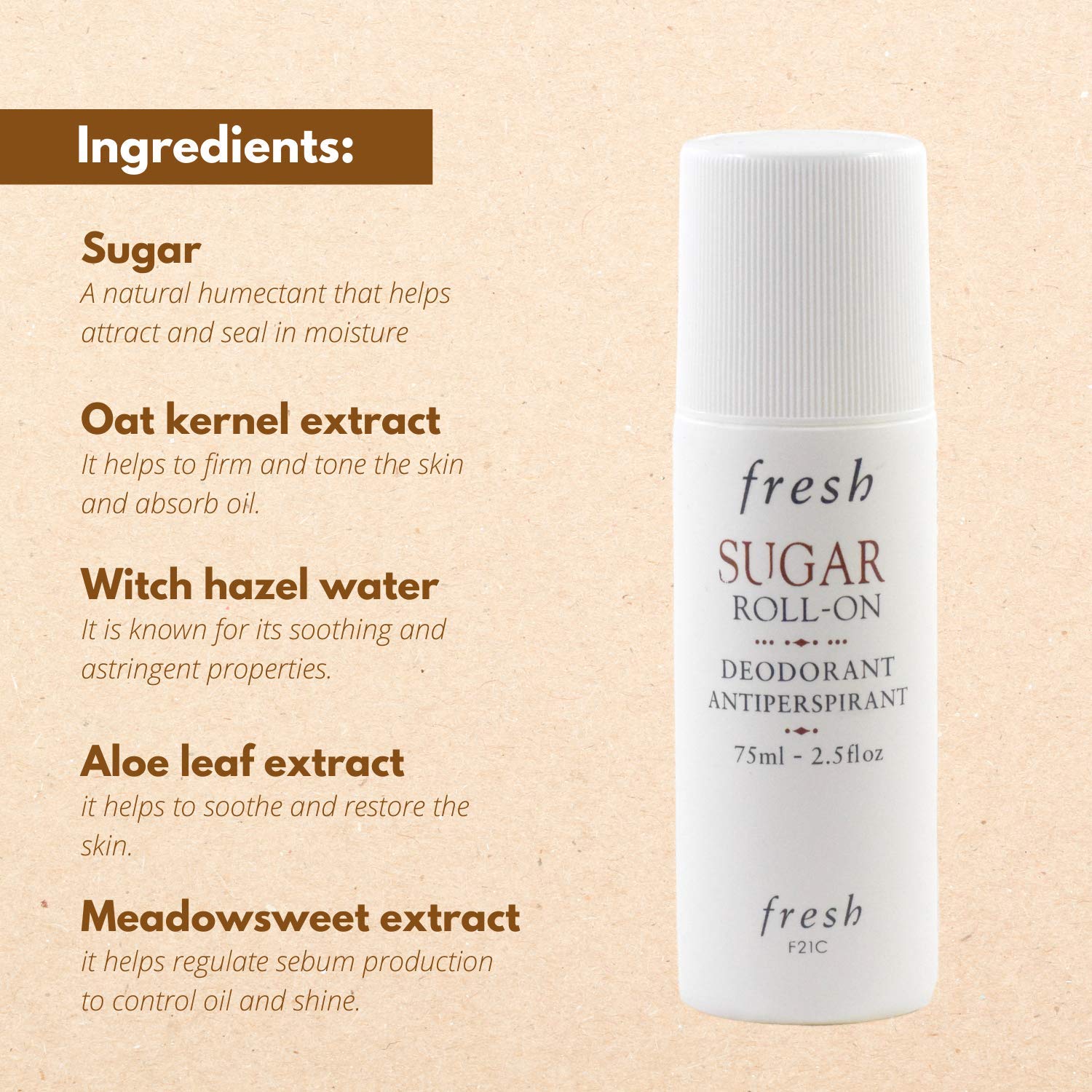 Foto 4 pulgar | Desodorante Fresh Sugar Roll-on 75 Ml Sin Alcohol - Venta Internacional.
