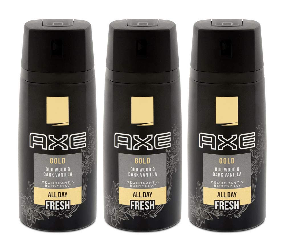 Foto 4 pulgar | Spray Corporal Axe Gold Oud Wood & Fresh Vanilla, 150 Ml (paquete De 3) - Venta Internacional.