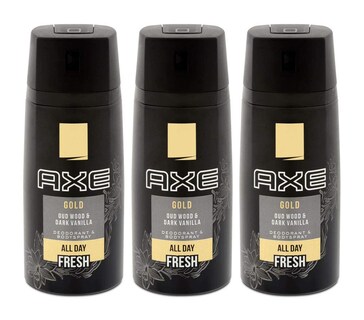 Foto 3 | Spray Corporal Axe Gold Oud Wood & Fresh Vanilla, 150 Ml (paquete De 3) - Venta Internacional.