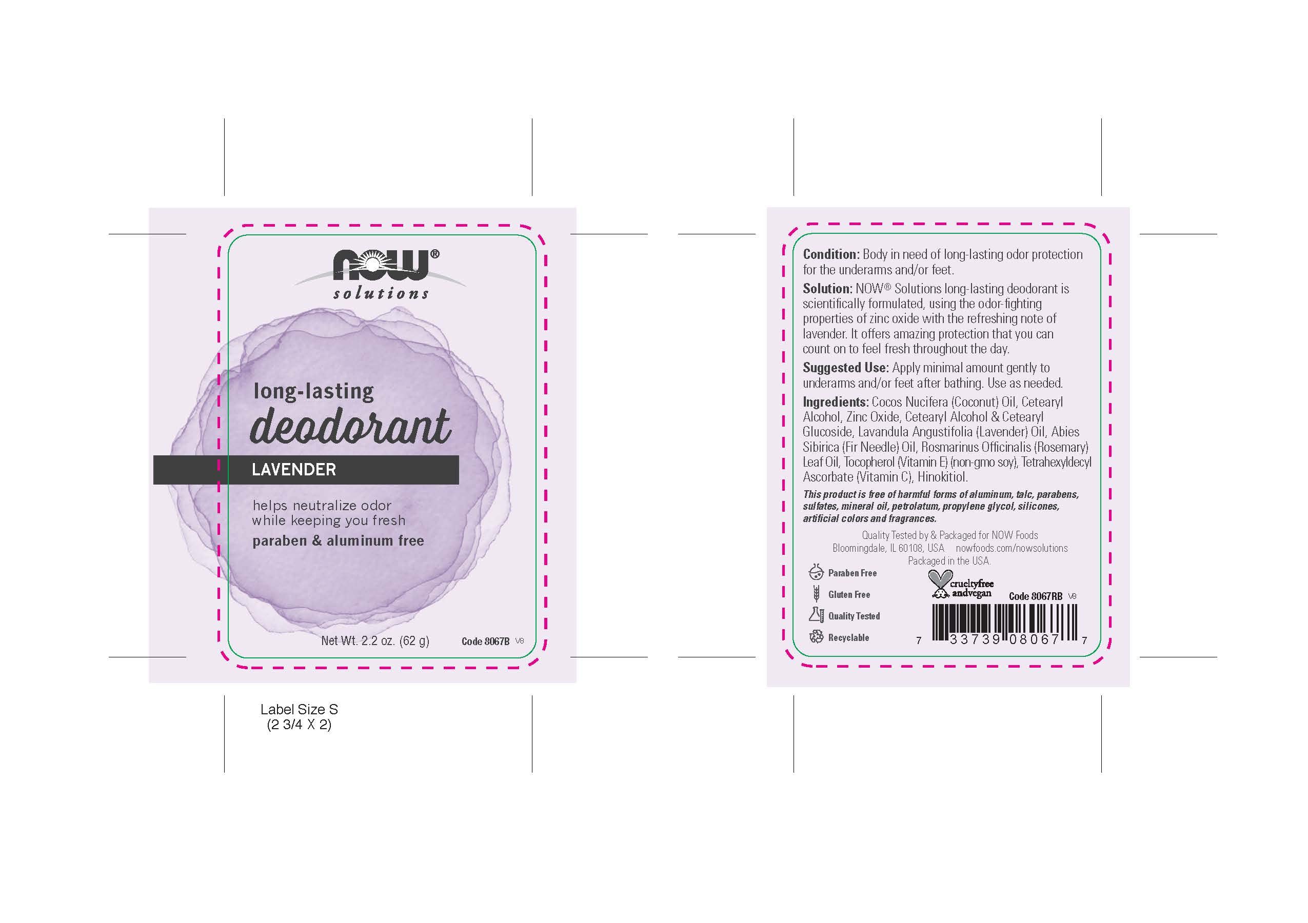 Foto 3 pulgar | Desodorante En Barra Now Solutions Lavanda, 65 Ml, Sin Parabenos - Venta Internacional.