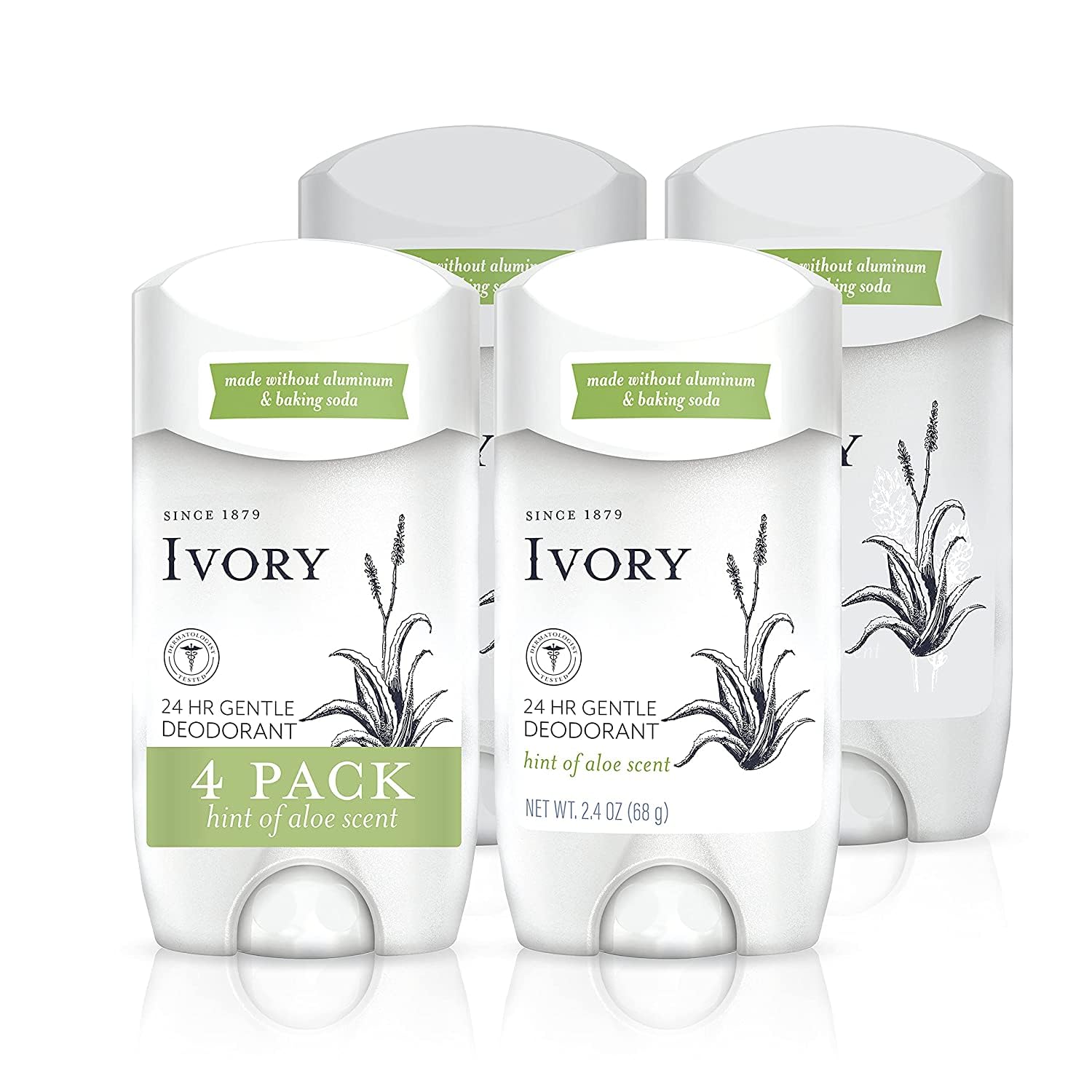 Desodorante Ivory Hint Of Aloe, 70 Ml, Paquete De 4 - Venta Internacional.