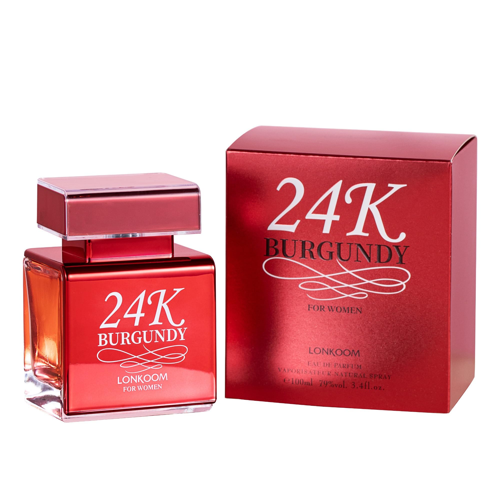 Foto 3 pulgar | Perfume Lonkoom 24k Burgundy Eau De Parfum Para Mujer, 100 Ml - Venta Internacional.