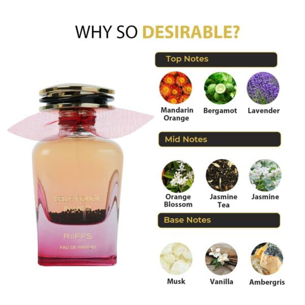 Foto 3 pulgar | Perfume Riiffs Bella Rouge Intenso Eau De Parfum, 100 Ml - Venta Internacional.
