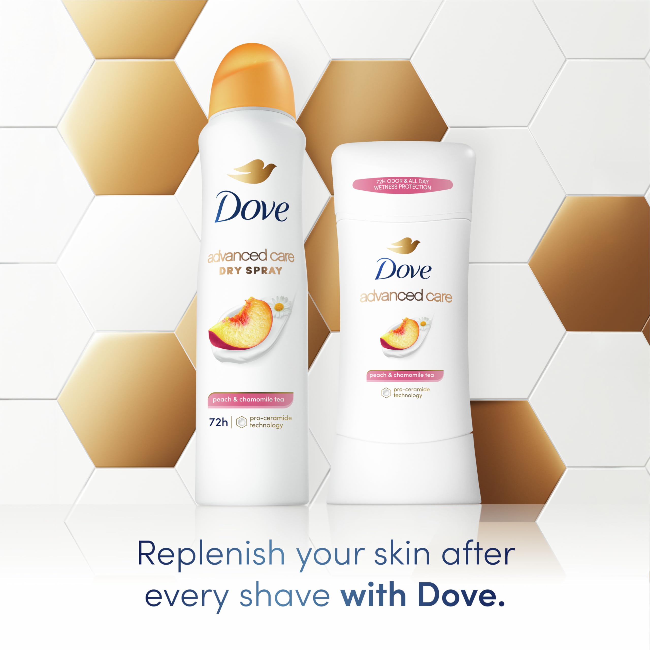 Foto 3 pulgar | Desodorante Antitranspirante en Barra Dove Advanced Care Peach 4 Piezas - Venta Internacional