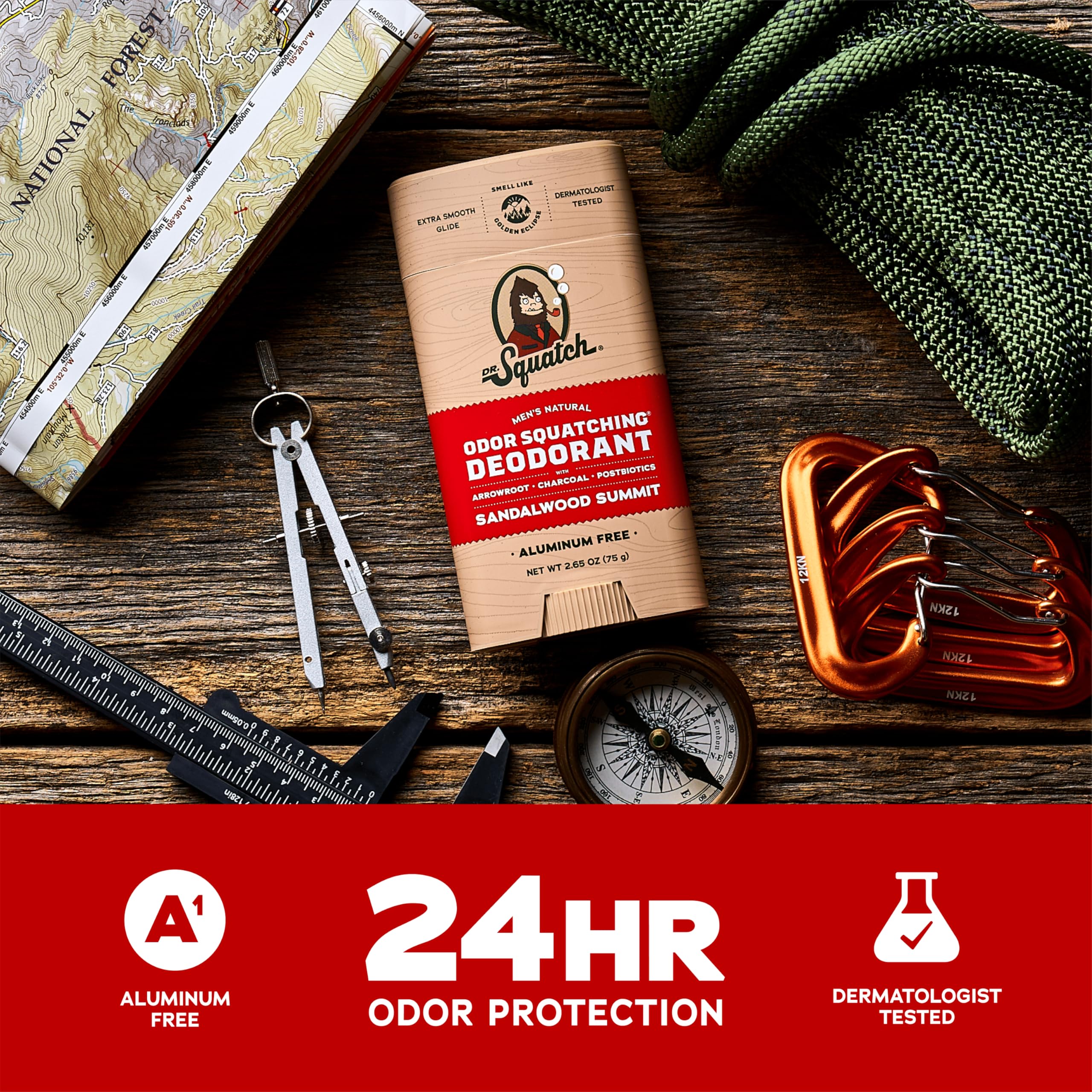 Foto 4 pulgar | Desodorante Dr. Squatch Natural Sandalwood Summit, 78 Ml, Para Hombre, Paquete De 3 - Venta Internacional.
