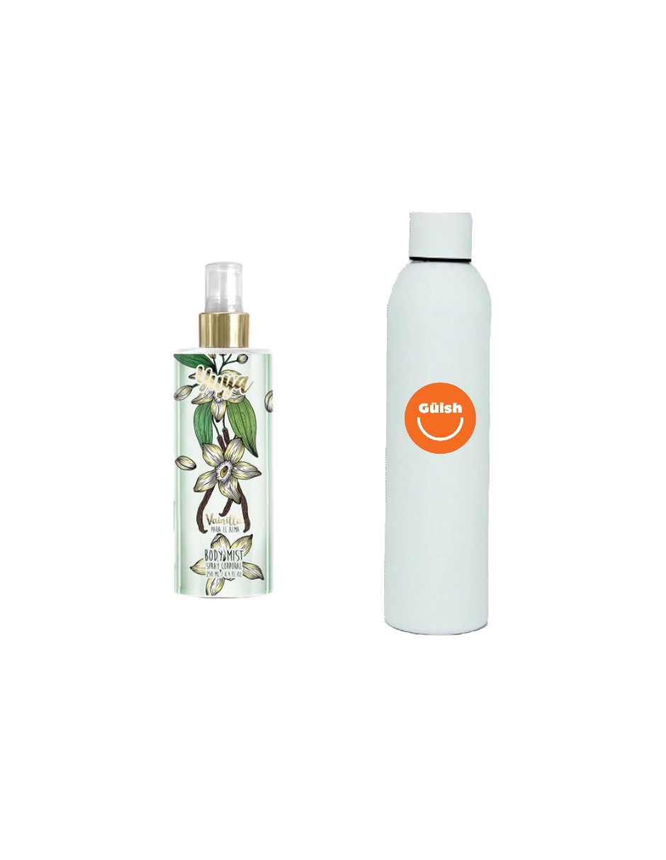 Foto 2 pulgar | Body Mist Yuya Fragancia Vainilla + Termo De Agua Güish