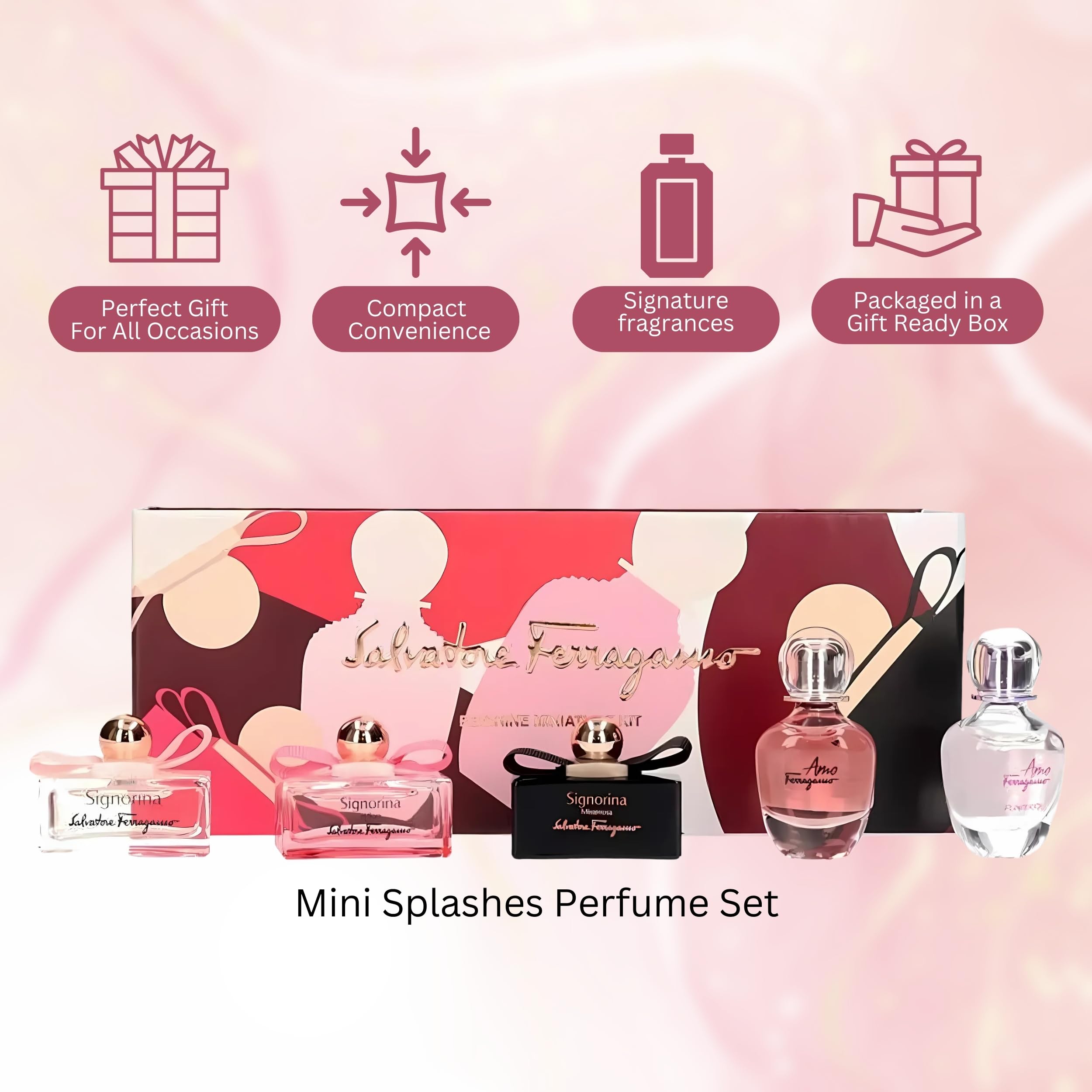 Foto 3 pulgar | Set De Perfume Salvatore Ferragamo Signorina Para Mujer 5x5ml - Venta Internacional.