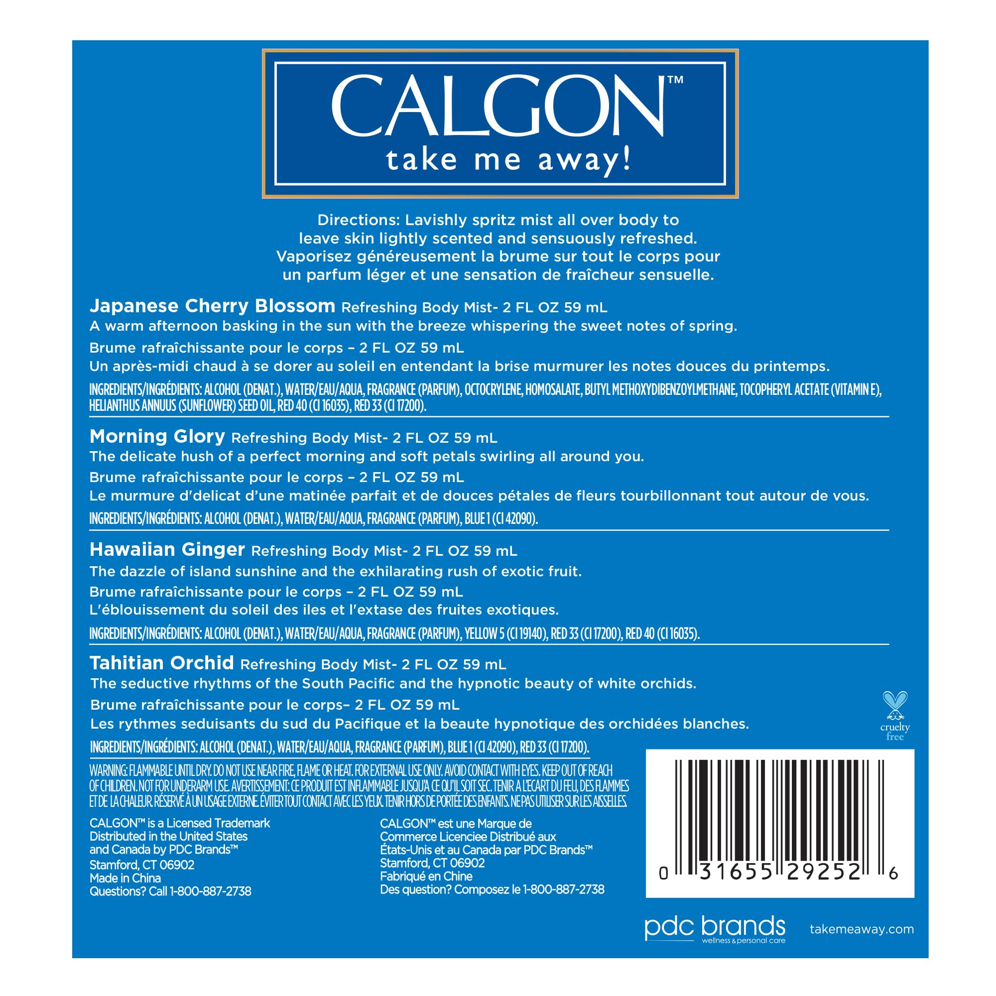 Foto 3 pulgar | Set De Regalo Calgon Take Me Away Para Mujer Con Bruma Corporal 60 Ml X4 - Venta Internacional.