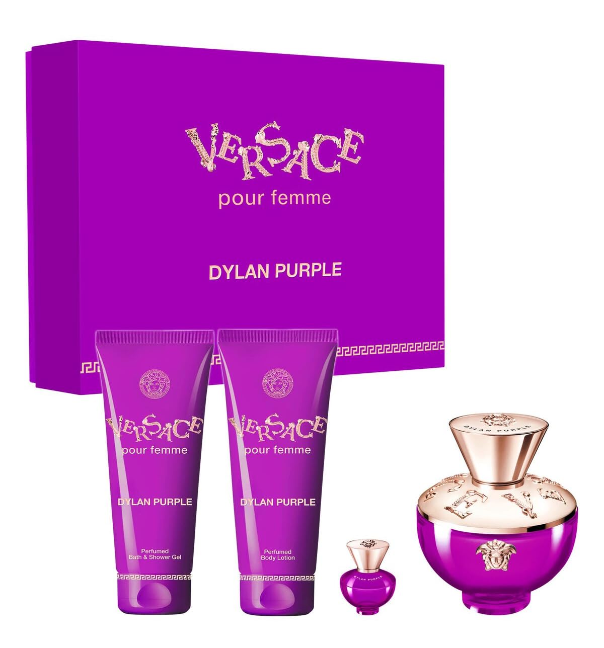 Foto 2 | Set de Perfume Versace Dylan Purple Eau De Parfum 100 Ml 4 Piezas - Venta Internacional