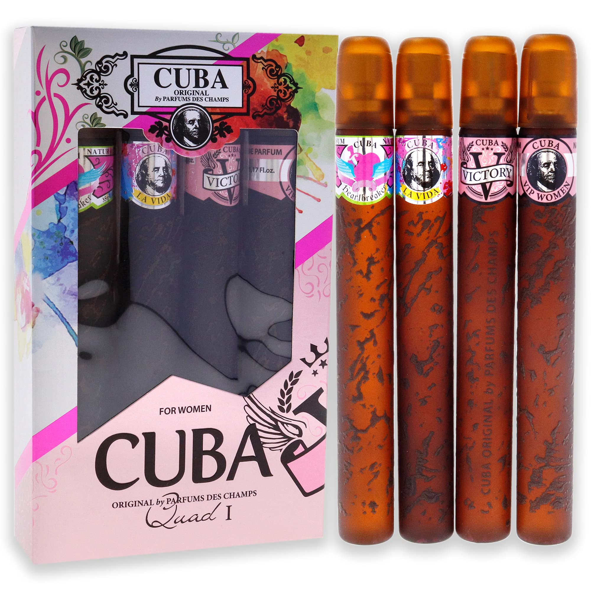 Foto 4 pulgar | Set De Perfumes Cuba Quad I Heartbreak La Vida Victory Vip 35 Ml - Venta Internacional.