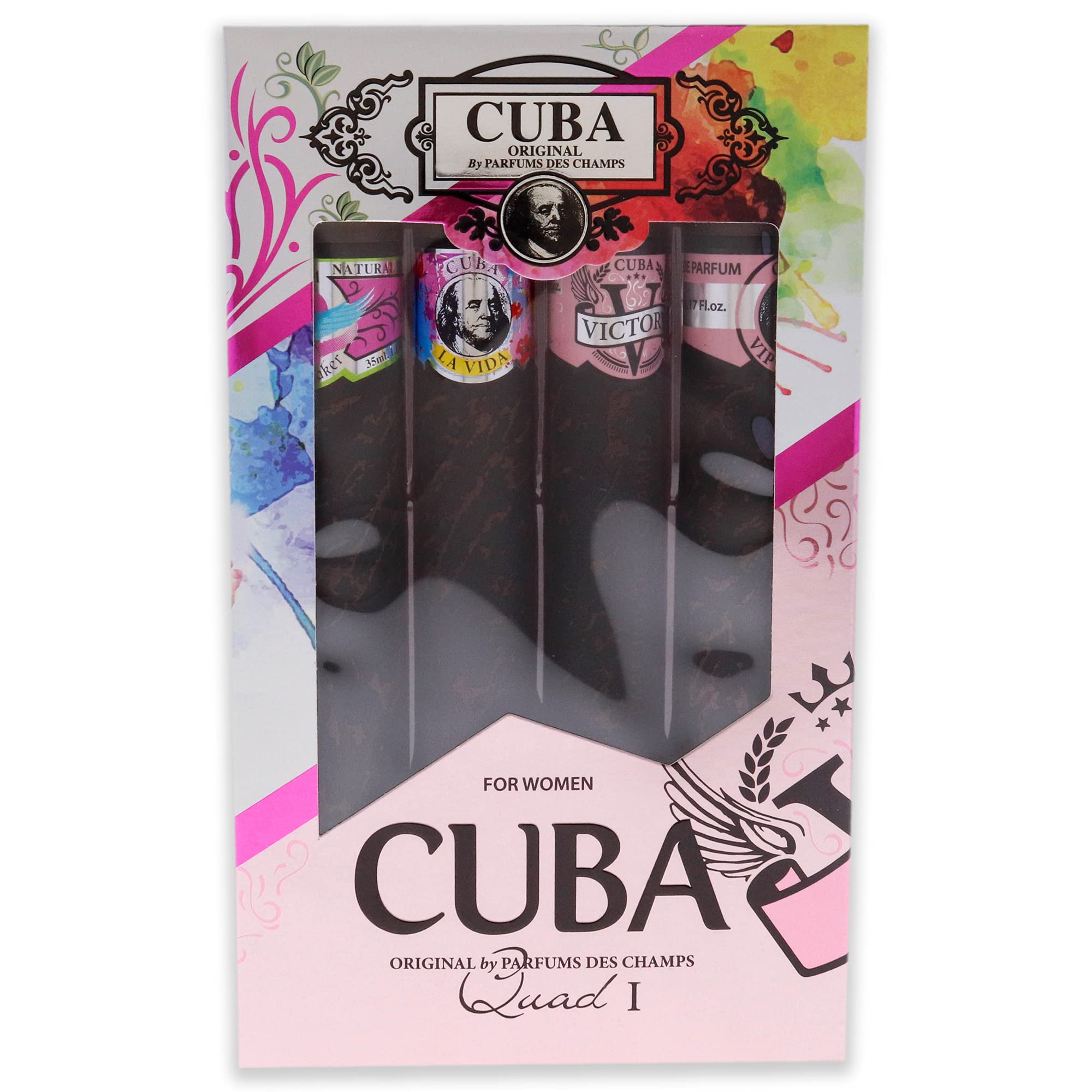 Foto 5 pulgar | Set De Perfumes Cuba Quad I Heartbreak La Vida Victory Vip 35 Ml - Venta Internacional.