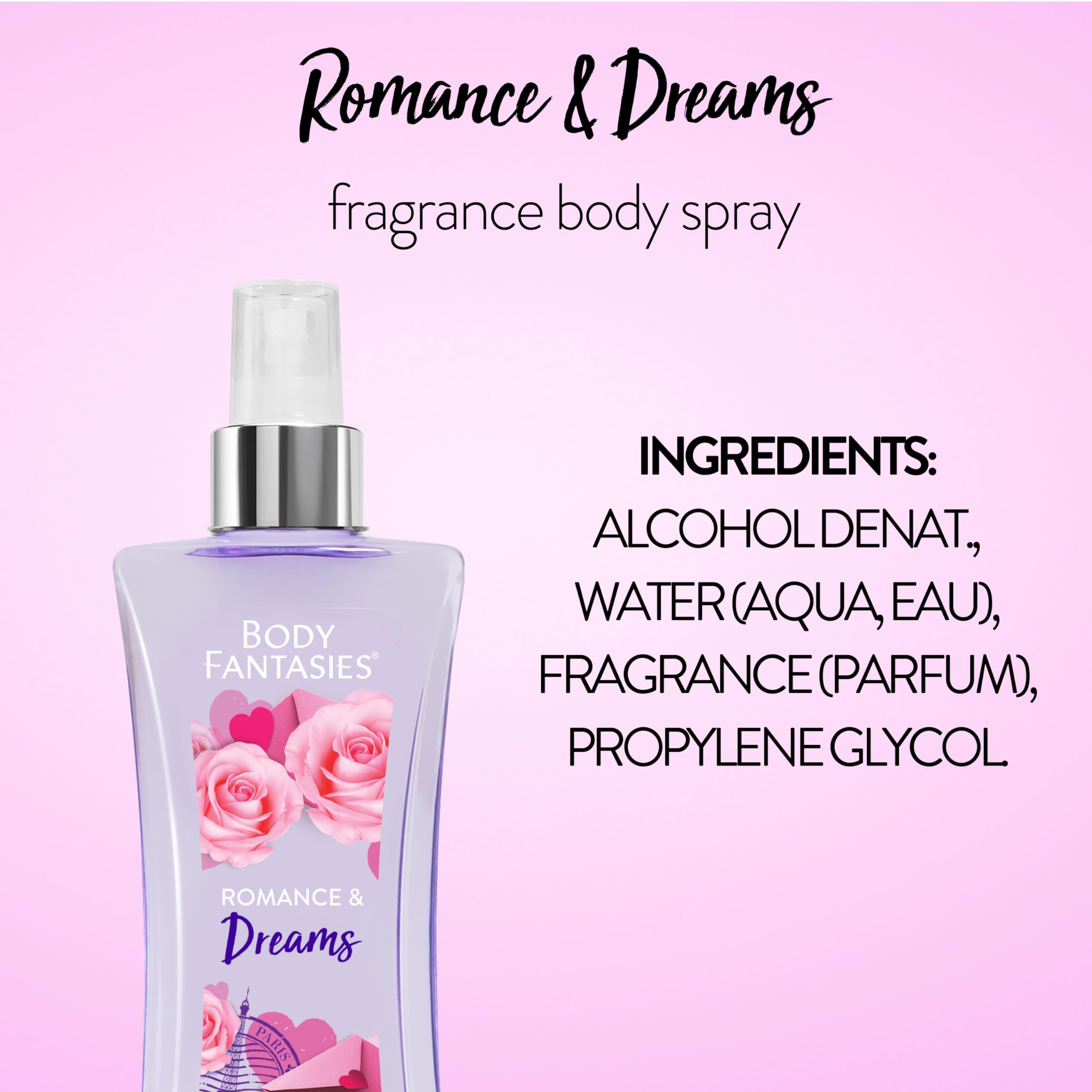 Foto 8 pulgar | Perfume Corporal Body Fantasies Romance And Dreams, 240 Ml - Venta Internacional.