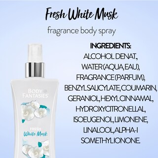 Foto 7 | Perfume Corporal Body Fantasies Fresh White Musk 236 Ml - Venta Internacional.
