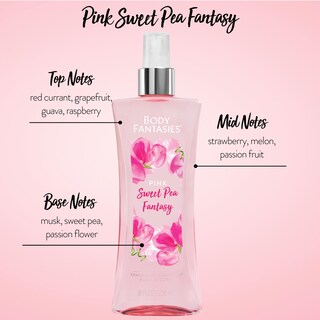 Foto 2 | Perfume Corporal Body Fantasies Pink Sweet Pea Fantasy 240 - Venta Internacional.