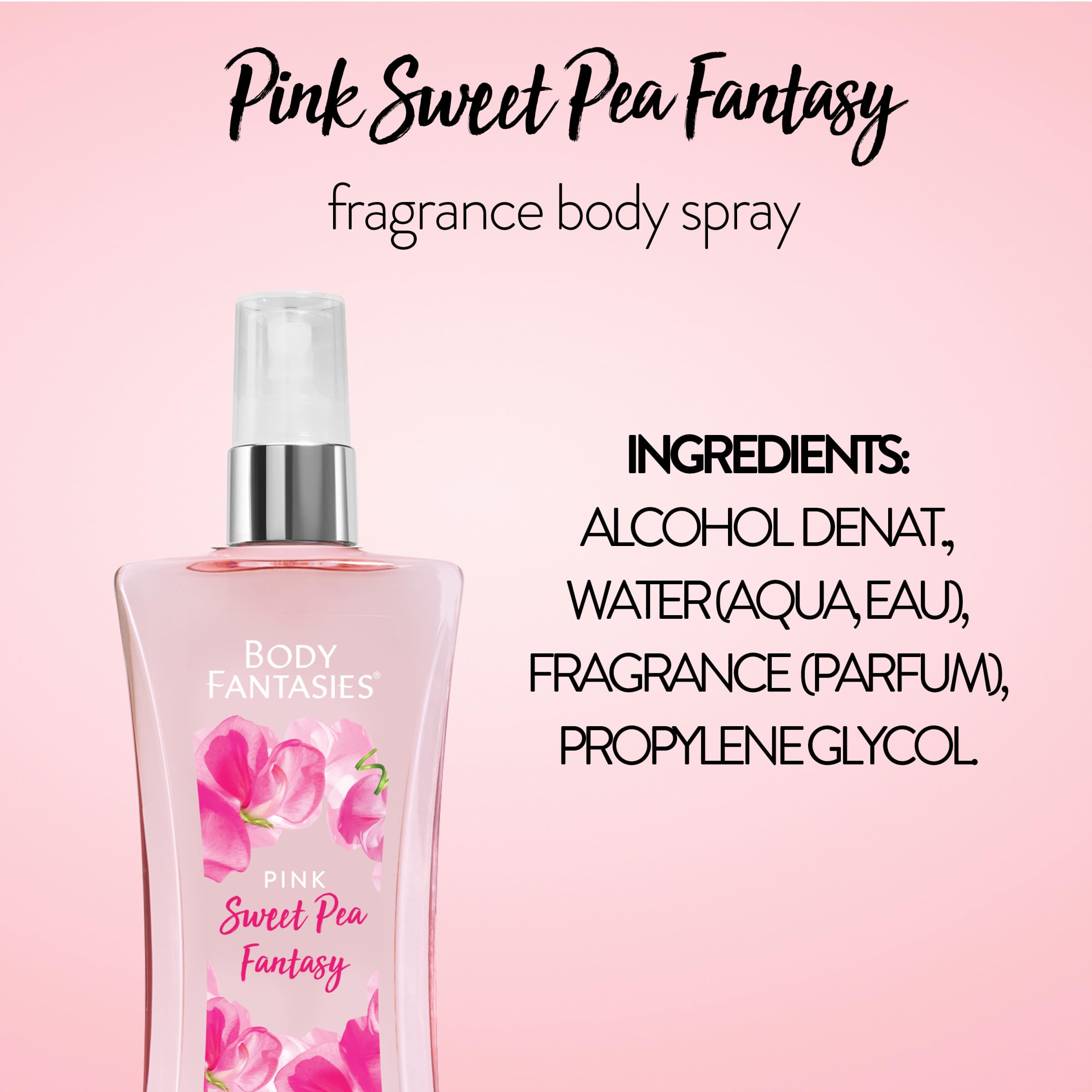 Foto 8 pulgar | Perfume Corporal Body Fantasies Pink Sweet Pea Fantasy 240 - Venta Internacional.