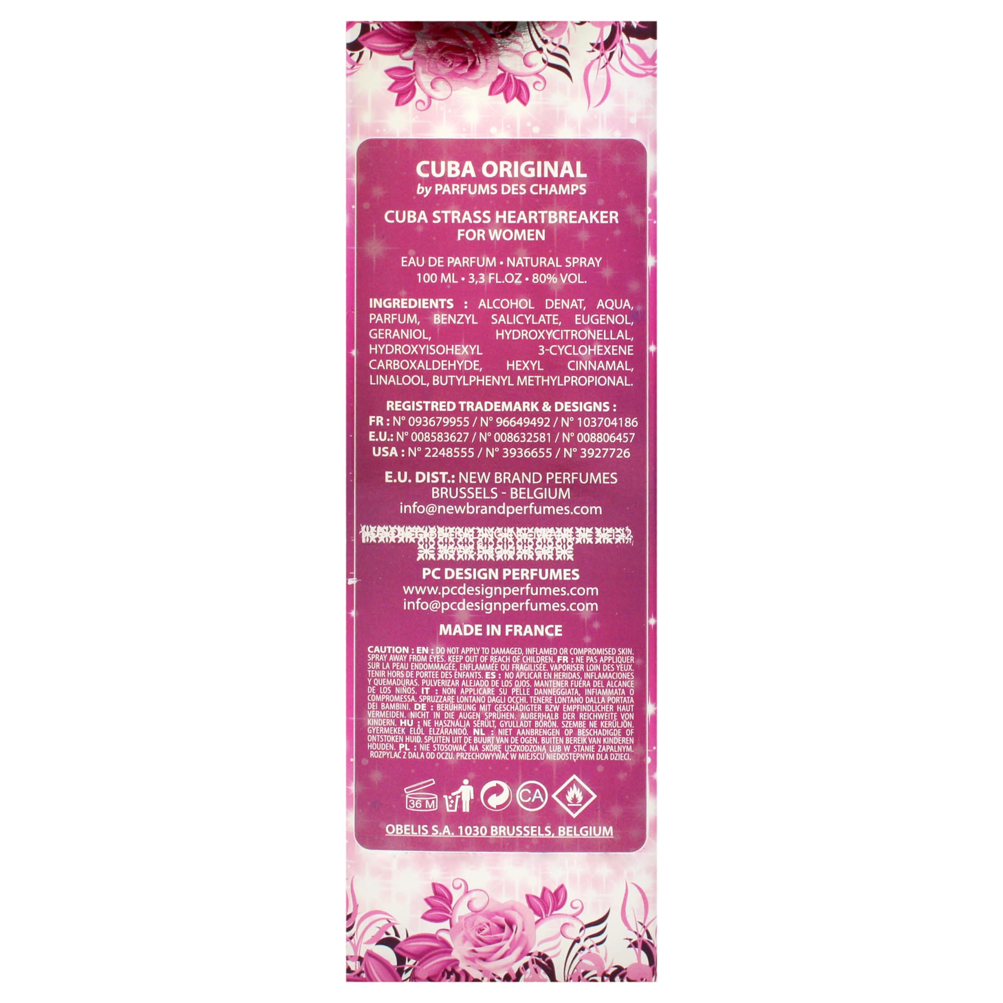 Foto 8 pulgar | Perfume Cuba Cuba Strass Heart Breaker Eau De Parfume, 100 Ml - Venta Internacional.