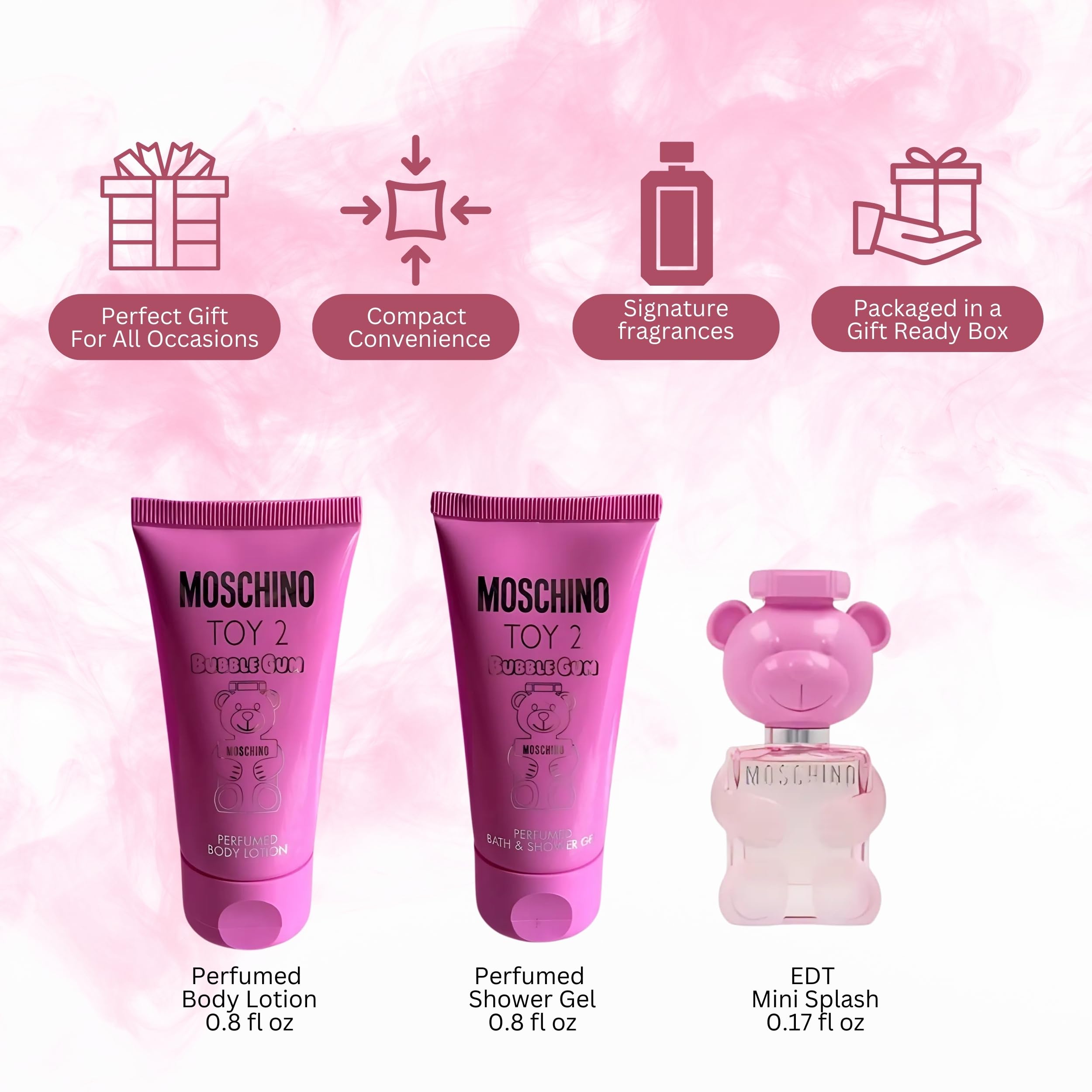 Foto 3 pulgar | Set De Perfume Moschino Toy 2 Bubble Gum Para Mujer (5 Ml Edt + 2) - Venta Internacional.