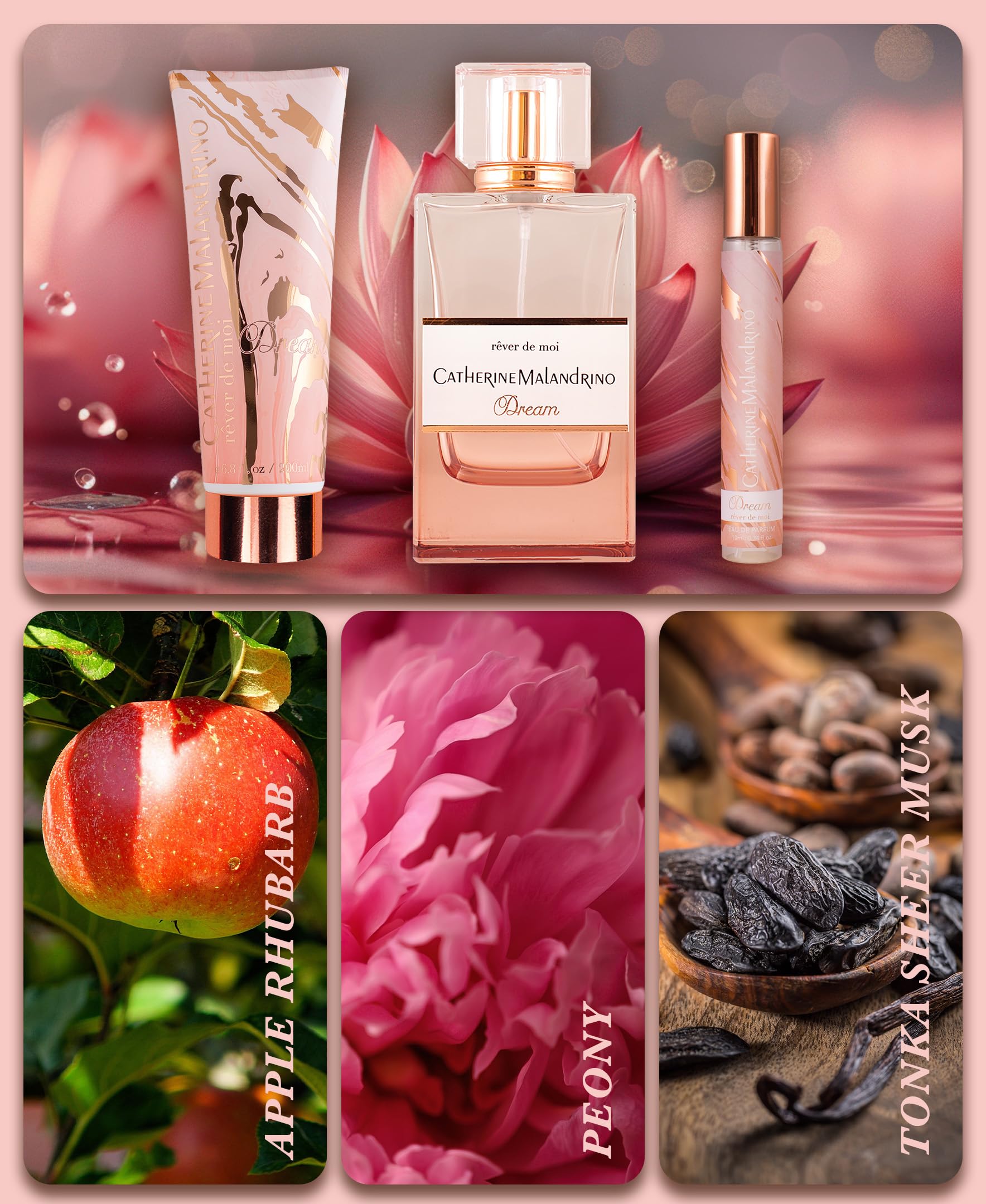Foto 5 pulgar | Perfume Catherine Malandrino Dream Eau De Parfum Set De 3 Piezas - Venta Internacional.