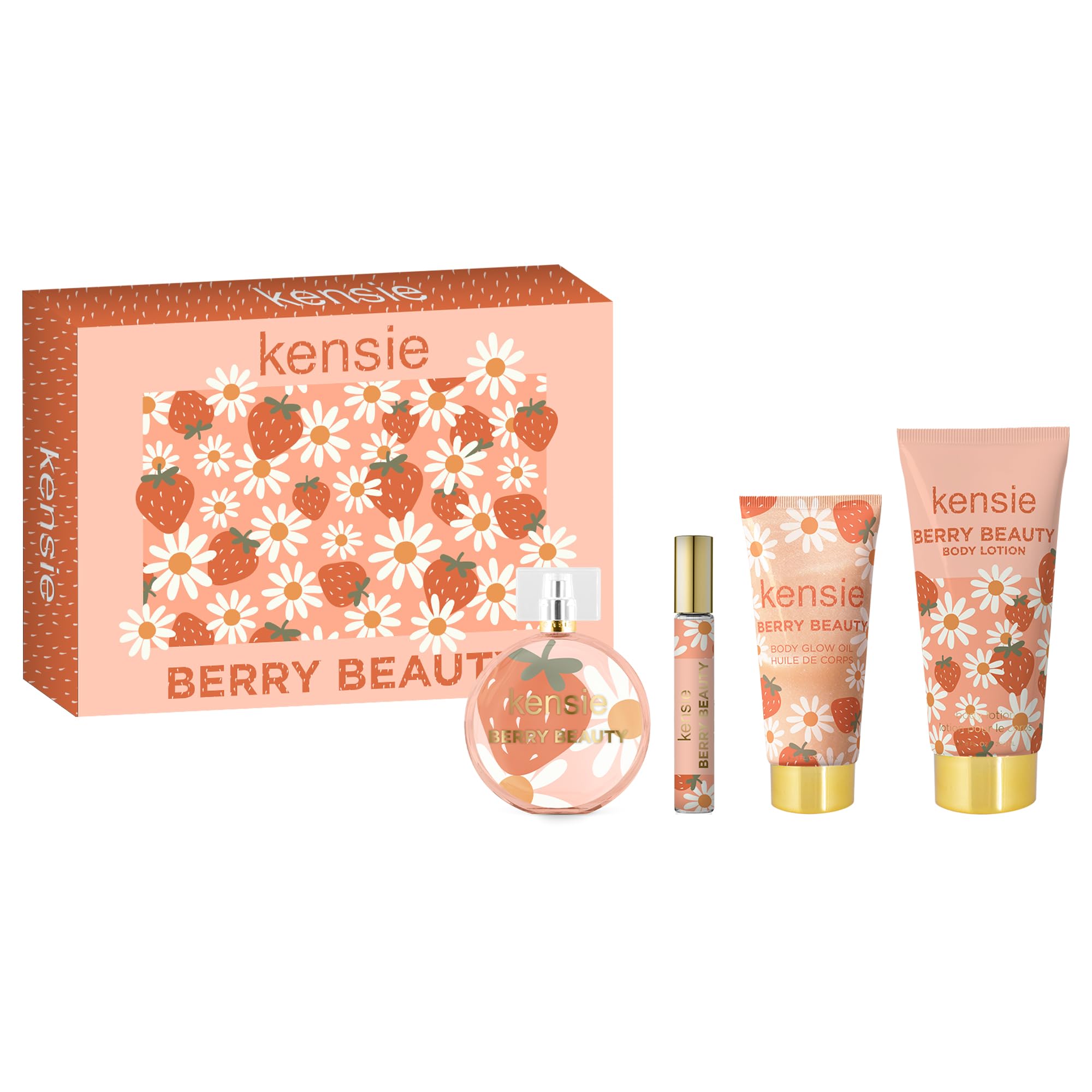 Perfume Kensie Berry Beauty Edp De 100 Ml Con Loción Corporal Y Aceite Resplandeciente - Venta Internacional.