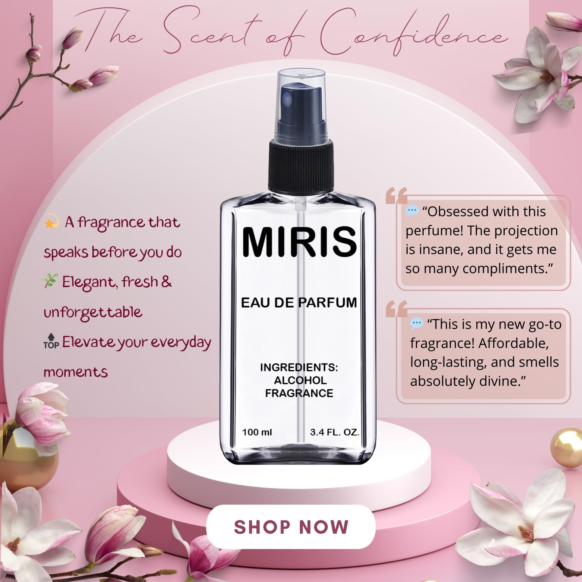 Foto 4 pulgar | Perfume Miris Inspired Eau De Parfum 100 Ml Para Mujer - Venta Internacional.