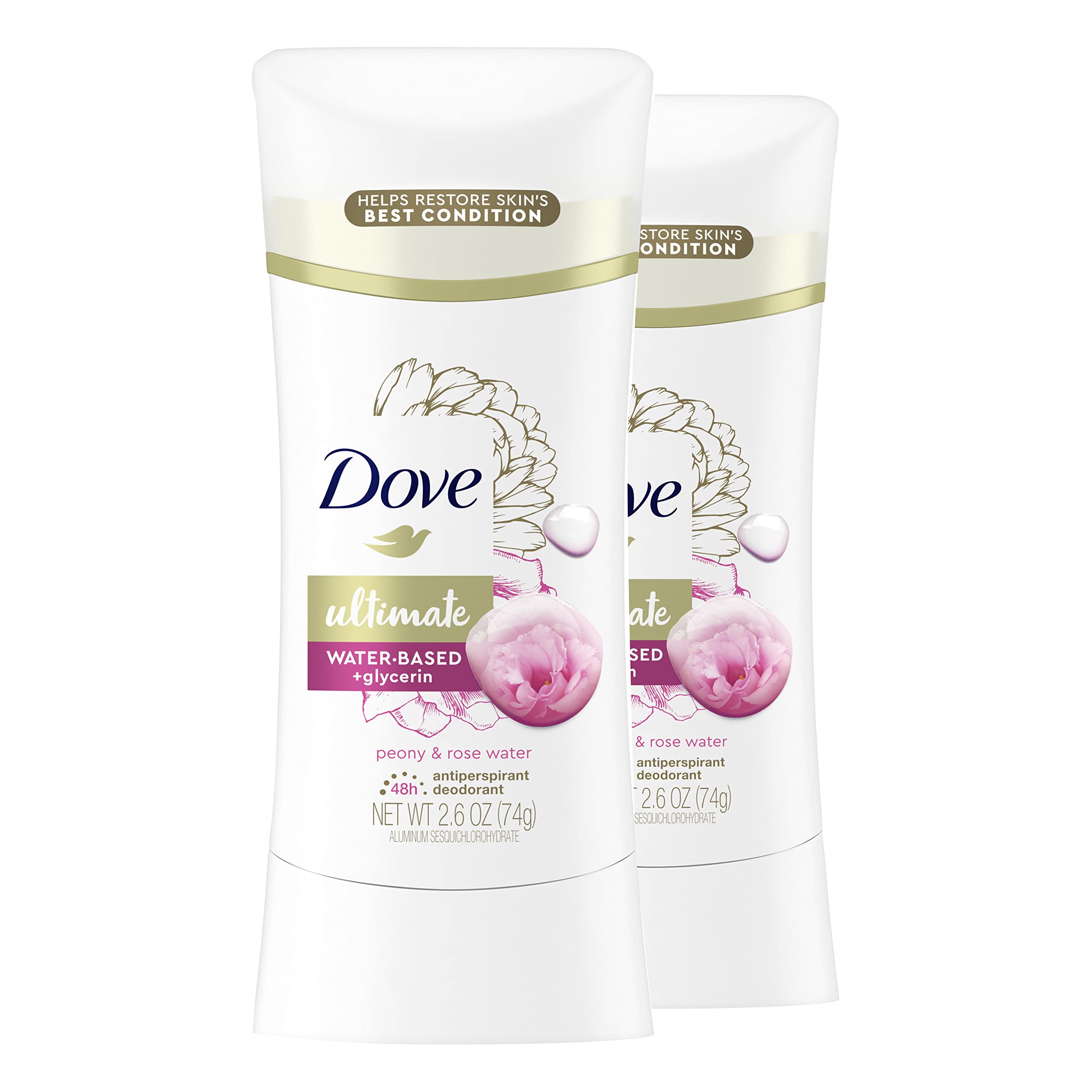 Desodorante en Barra Dove Ultimate Peony 2 Piezas-Venta Internacional