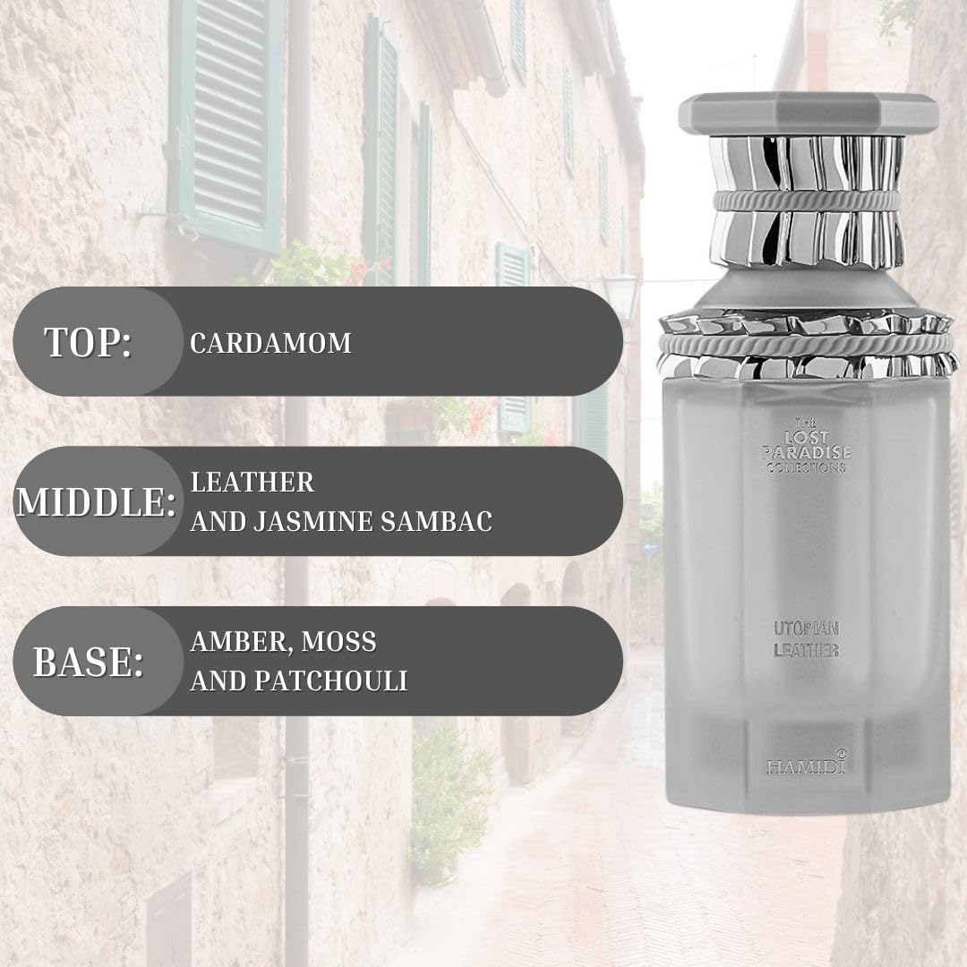 Foto 5 pulgar | Perfume Hamidi Utopian Leather Edp 100 Ml Para Hombre Y Mujer - Venta Internacional.