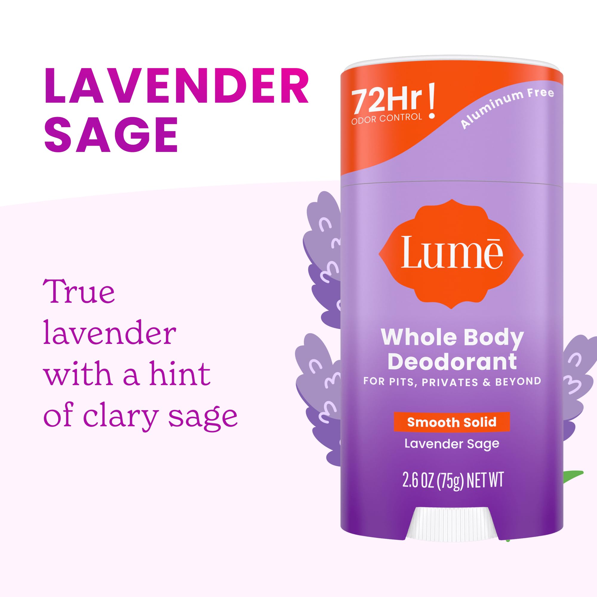 Foto 5 pulgar | Desodorante Lume Whole Body Smooth Solid Stick, 72 G, Lavanda Y Salvia - Venta Internacional.