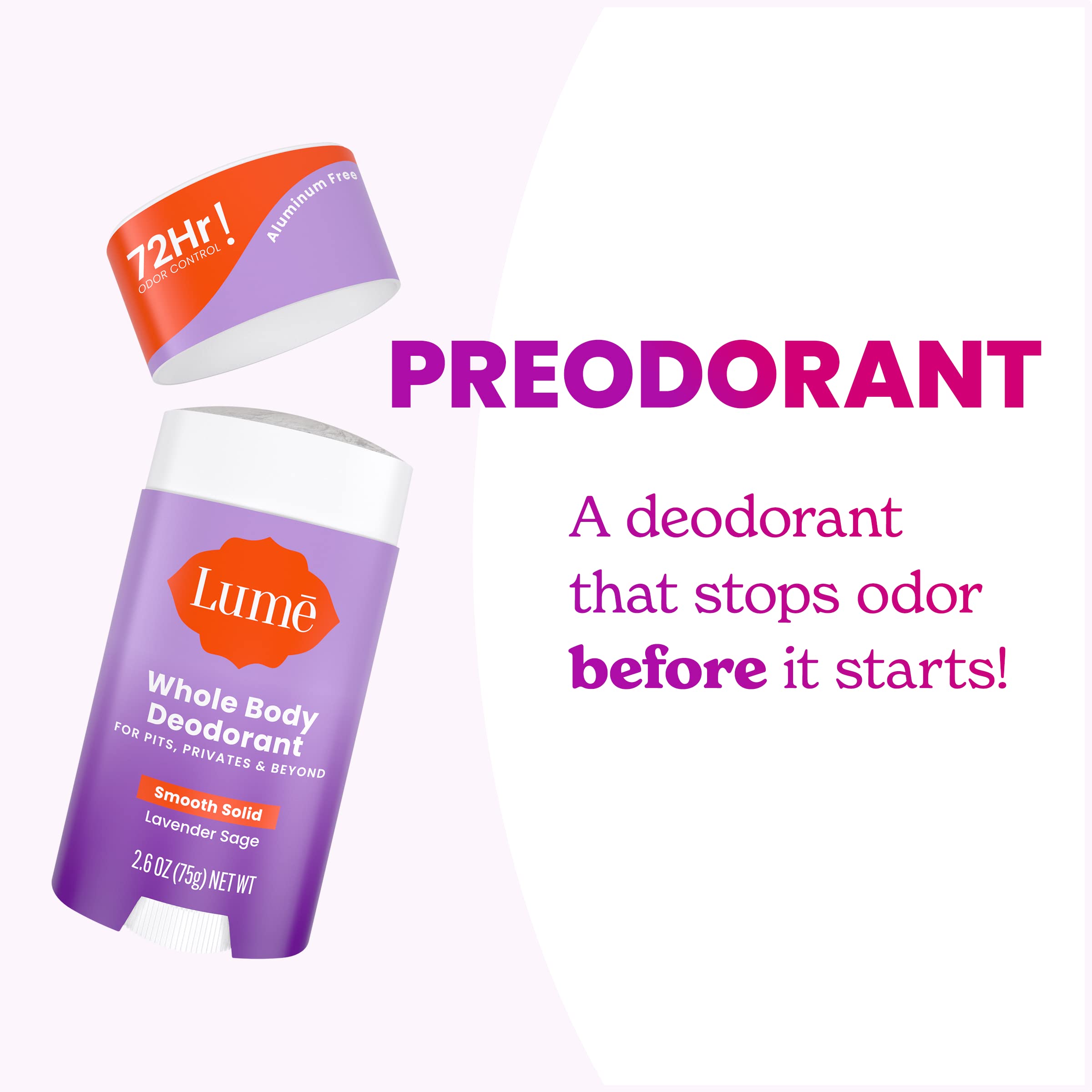 Foto 6 pulgar | Desodorante Lume Whole Body Smooth Solid Stick, 72 G, Lavanda Y Salvia - Venta Internacional.