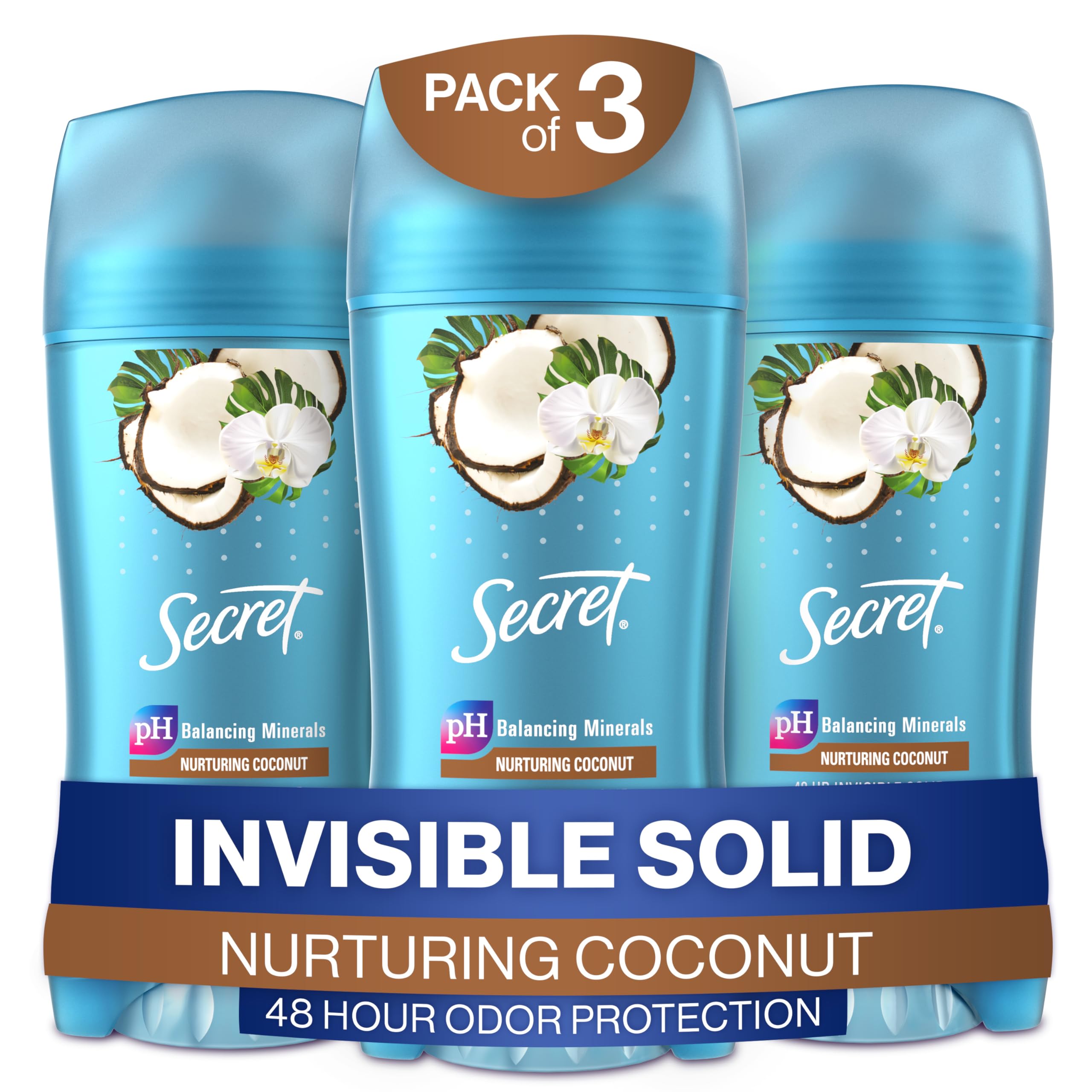 Foto 2 pulgar | Desodorante Antitranspirante Secret Invisible Solid Coconut 78 Ml - Venta Internacional.
