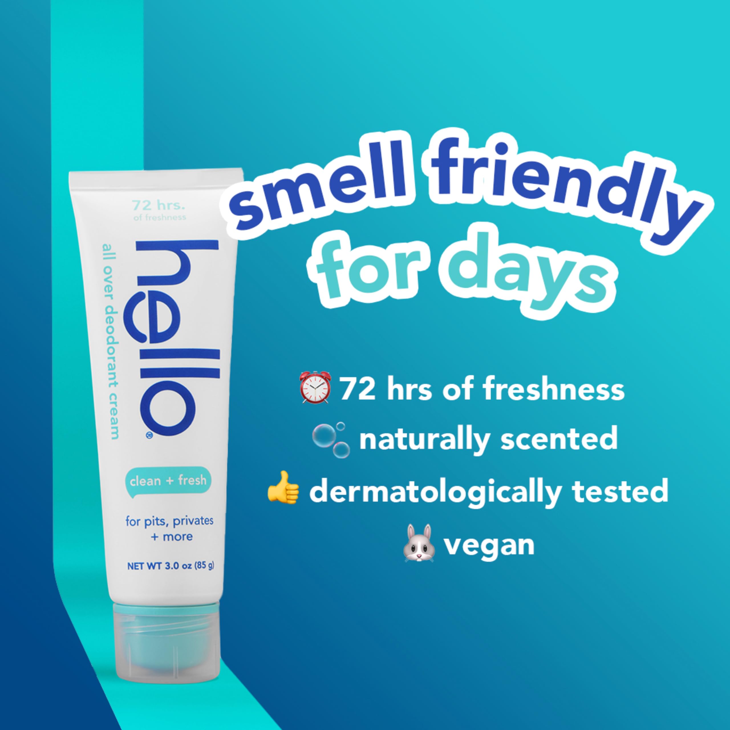 Foto 5 pulgar | Crema Desodorante Hello Clean & Fresh All Over, 90 Ml, Sin Aluminio - Venta Internacional.