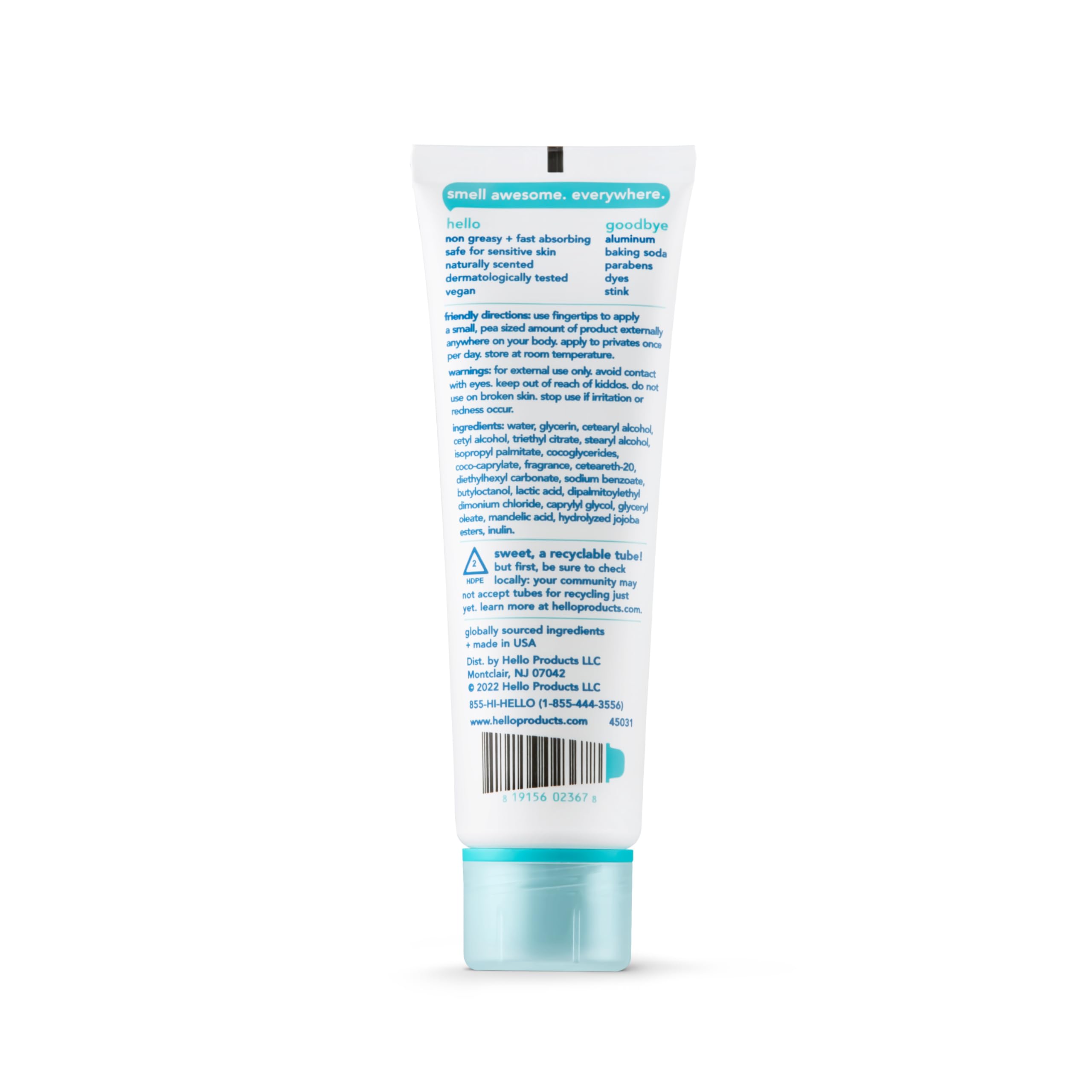 Foto 6 pulgar | Crema Desodorante Hello Clean & Fresh All Over, 90 Ml, Sin Aluminio - Venta Internacional.