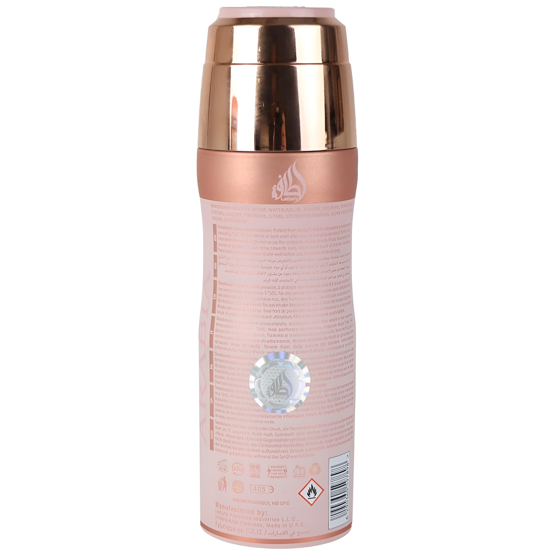 Foto 4 pulgar | Desodorante Perfumado En Aerosol Lattafa Asdaaf Ameerat Al Arab Prive Rose, 200 Ml - Venta Internacional.