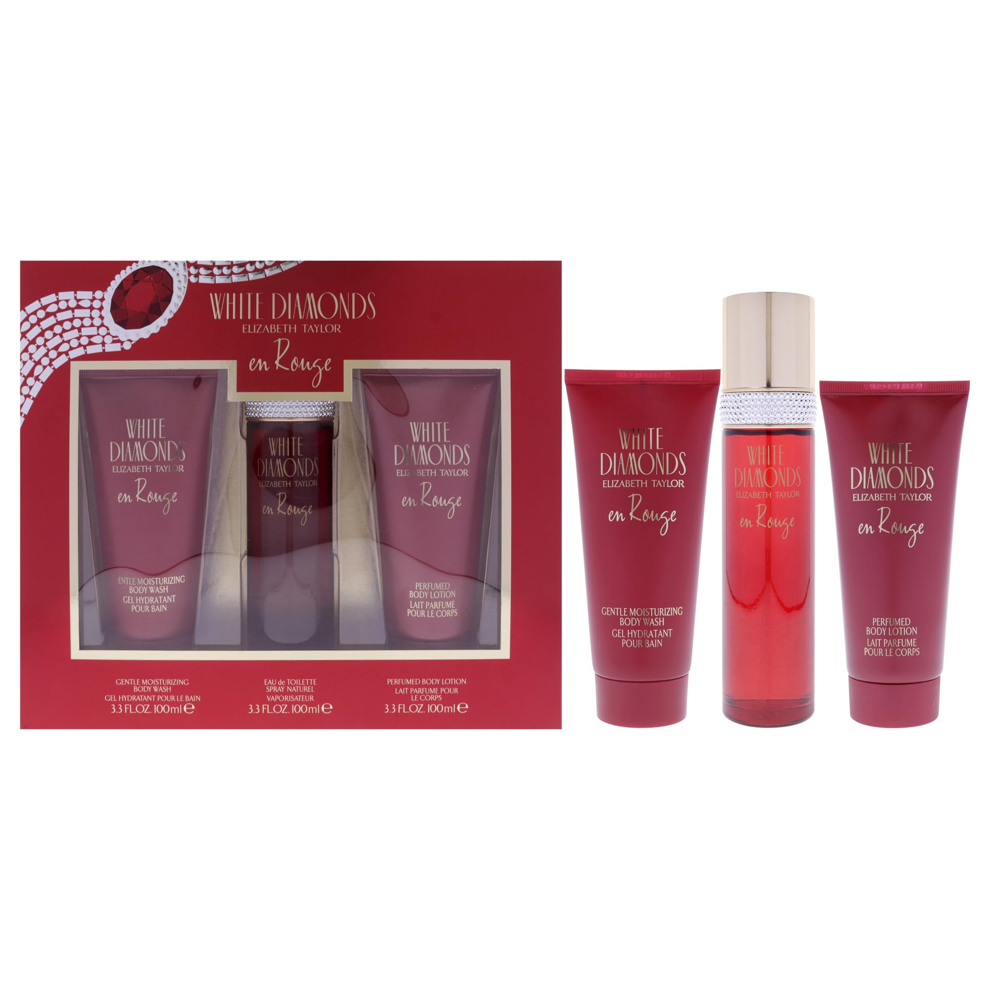 Foto 1 | Set de Regalo  Elizabeth Taylor White Diamonds 3 Piezas - Venta Internacional