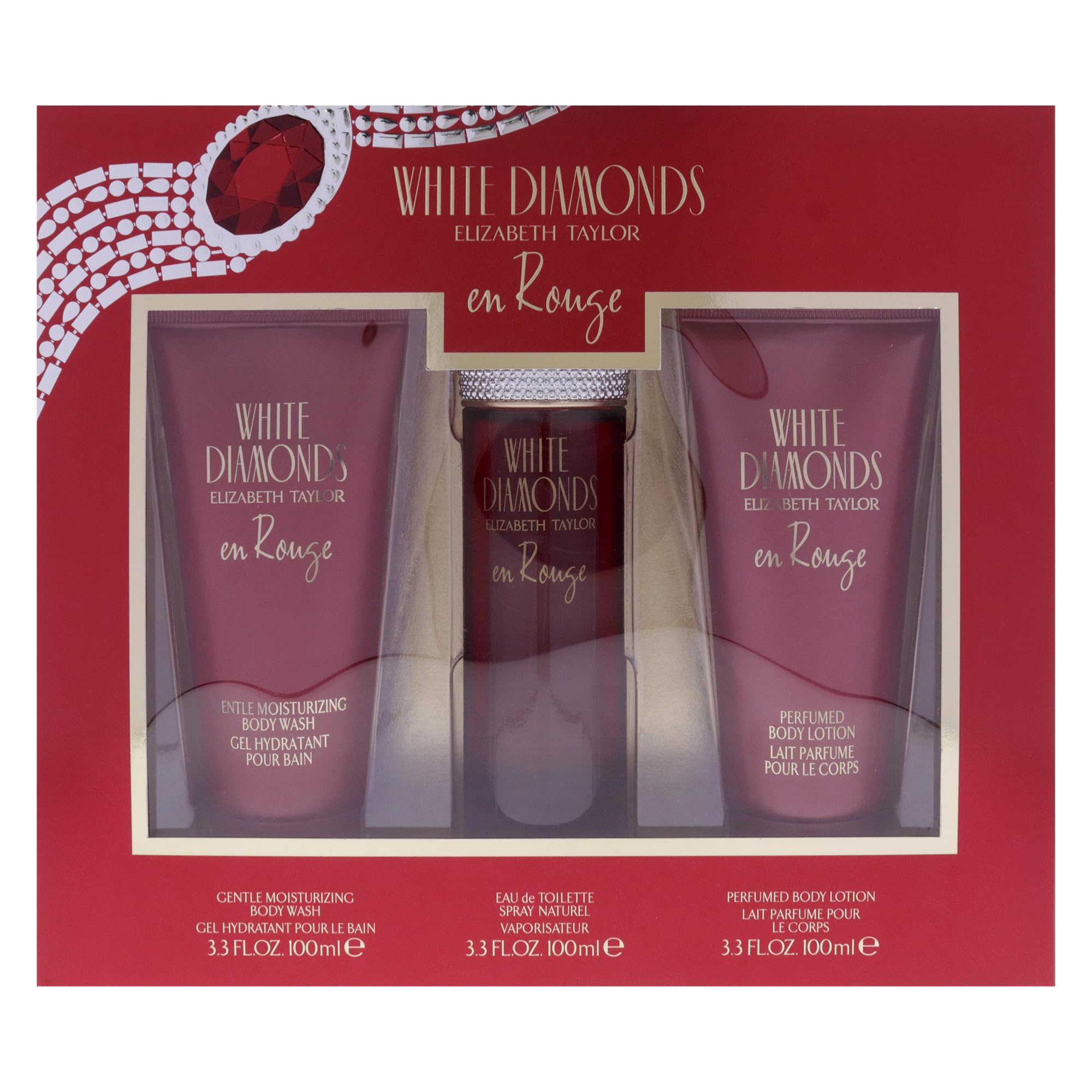 Foto 3 | Set de Regalo  Elizabeth Taylor White Diamonds 3 Piezas - Venta Internacional