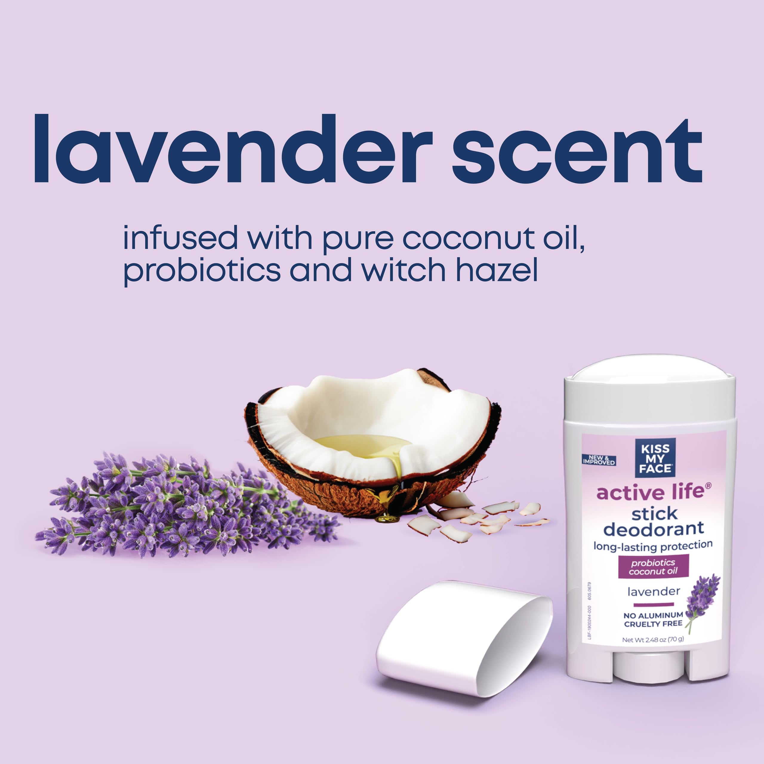 Foto 2 | Desodorante En Barra Kiss My Face Active Life Lavanda 73 Ml - Venta Internacional.