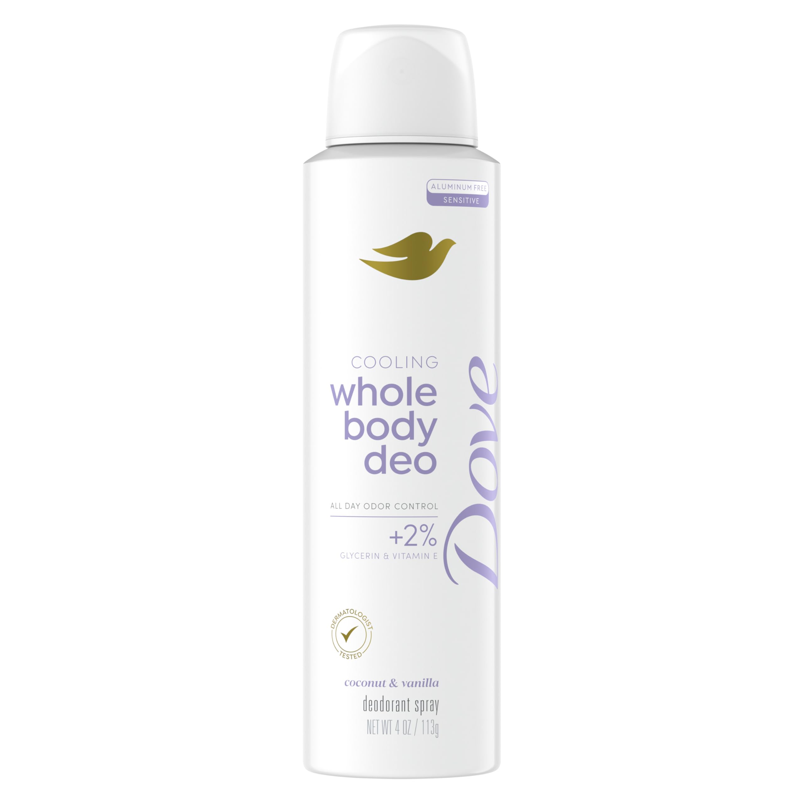 Foto 2 pulgar | Desodorante En Aerosol Dove Whole Body Deo, Coco Y Vainilla, 120 Ml - Venta Internacional.