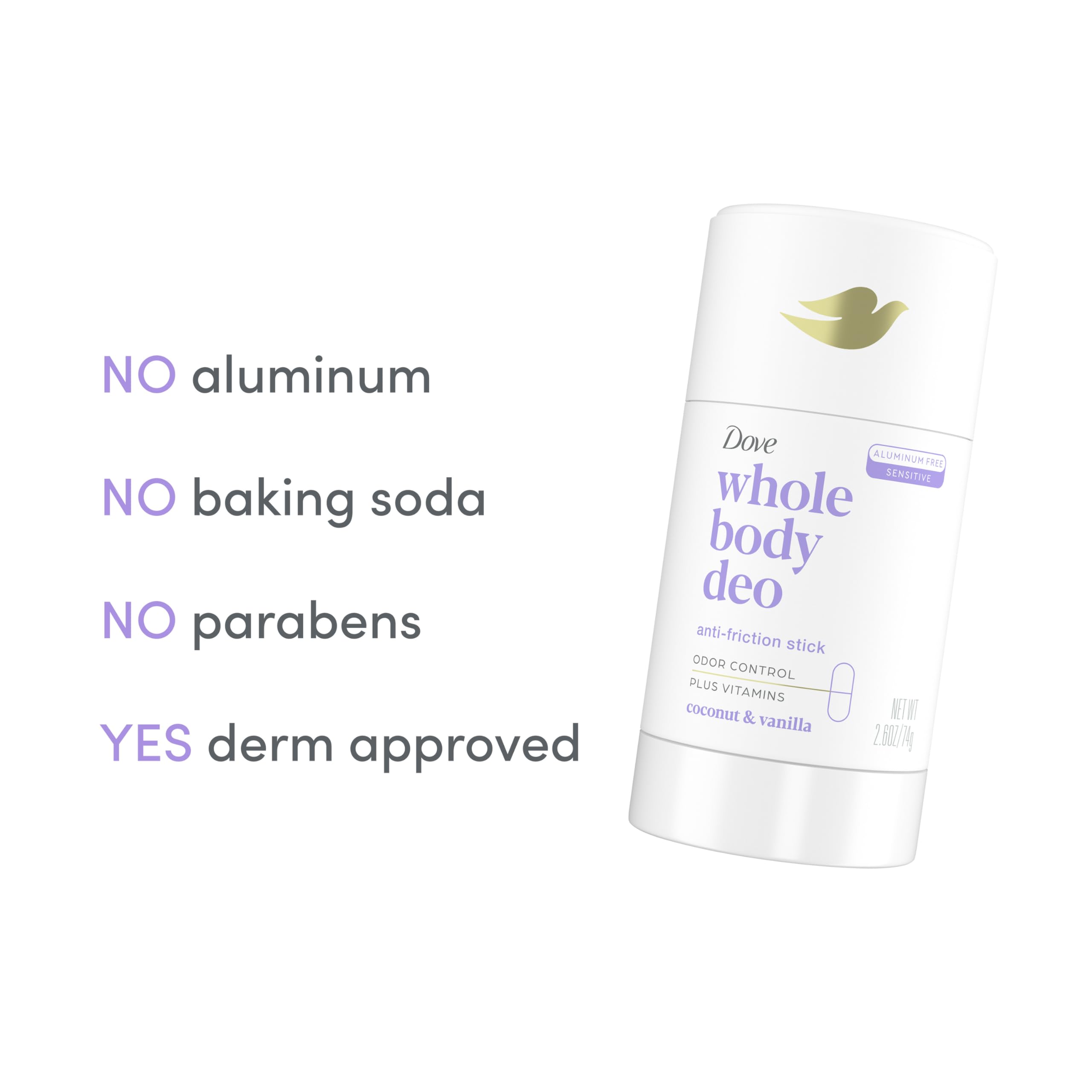 Foto 5 pulgar | Desodorante En Barra Dove Whole Body Deo Sin Aluminio, 75 Ml - Venta Internacional.